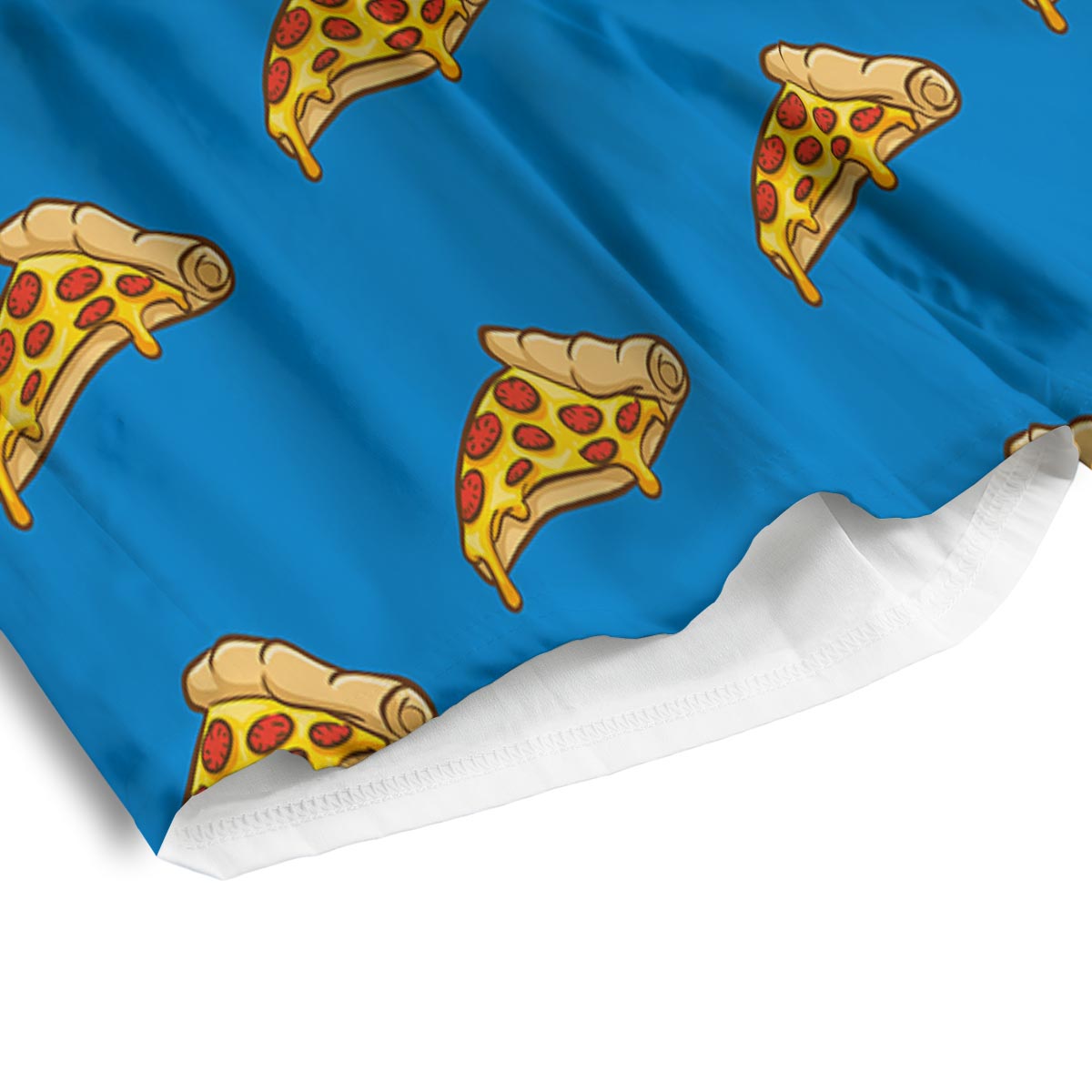 Pizza Teal Print Pattern Men's Athletic Shorts