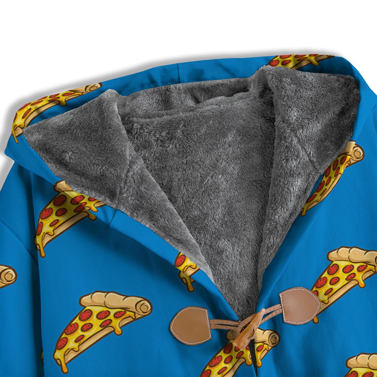 Pizza Teal Print Pattern Men's Windbreaker Jacket-grizzshop