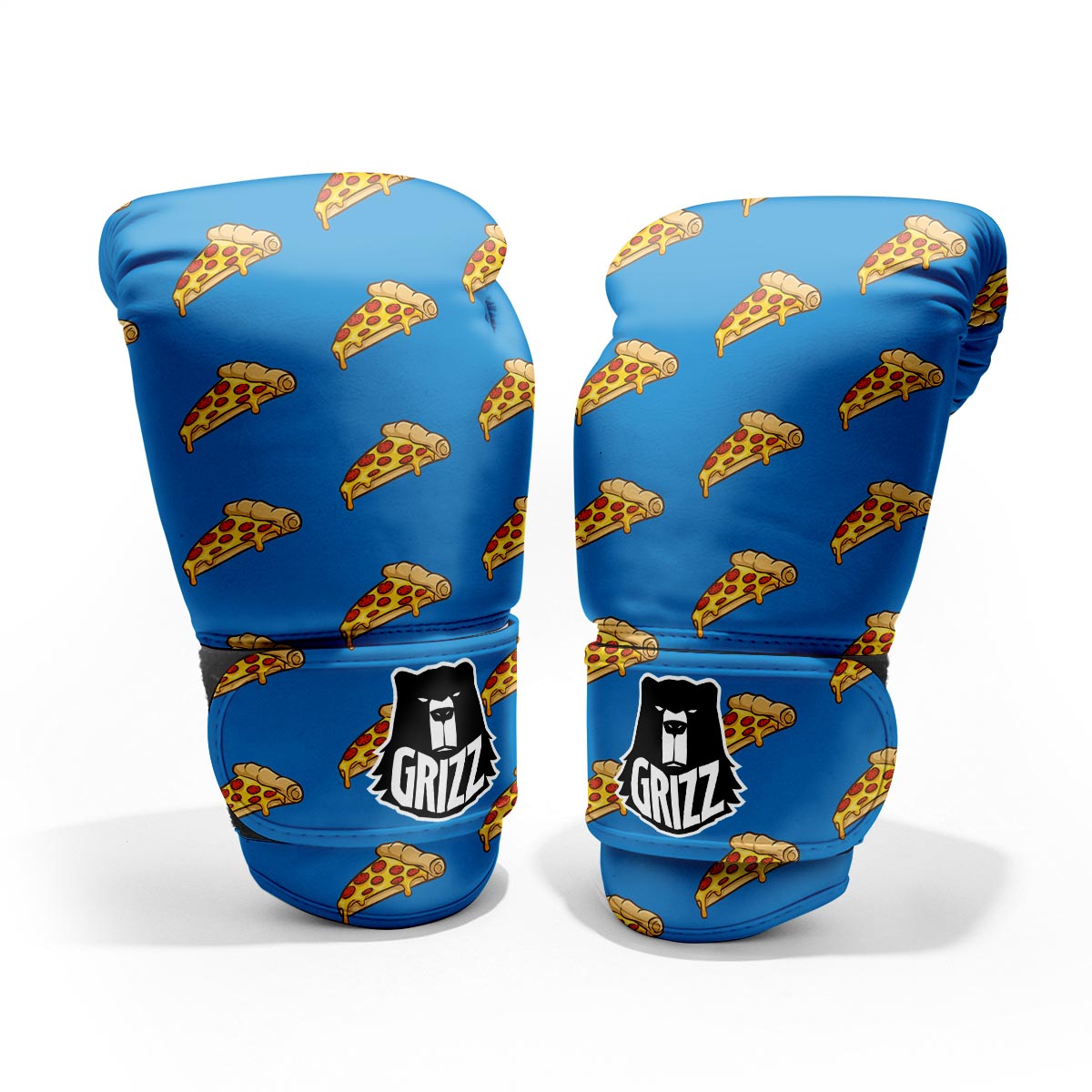 Pizza Teal Print Pattern Pro Boxing Glove