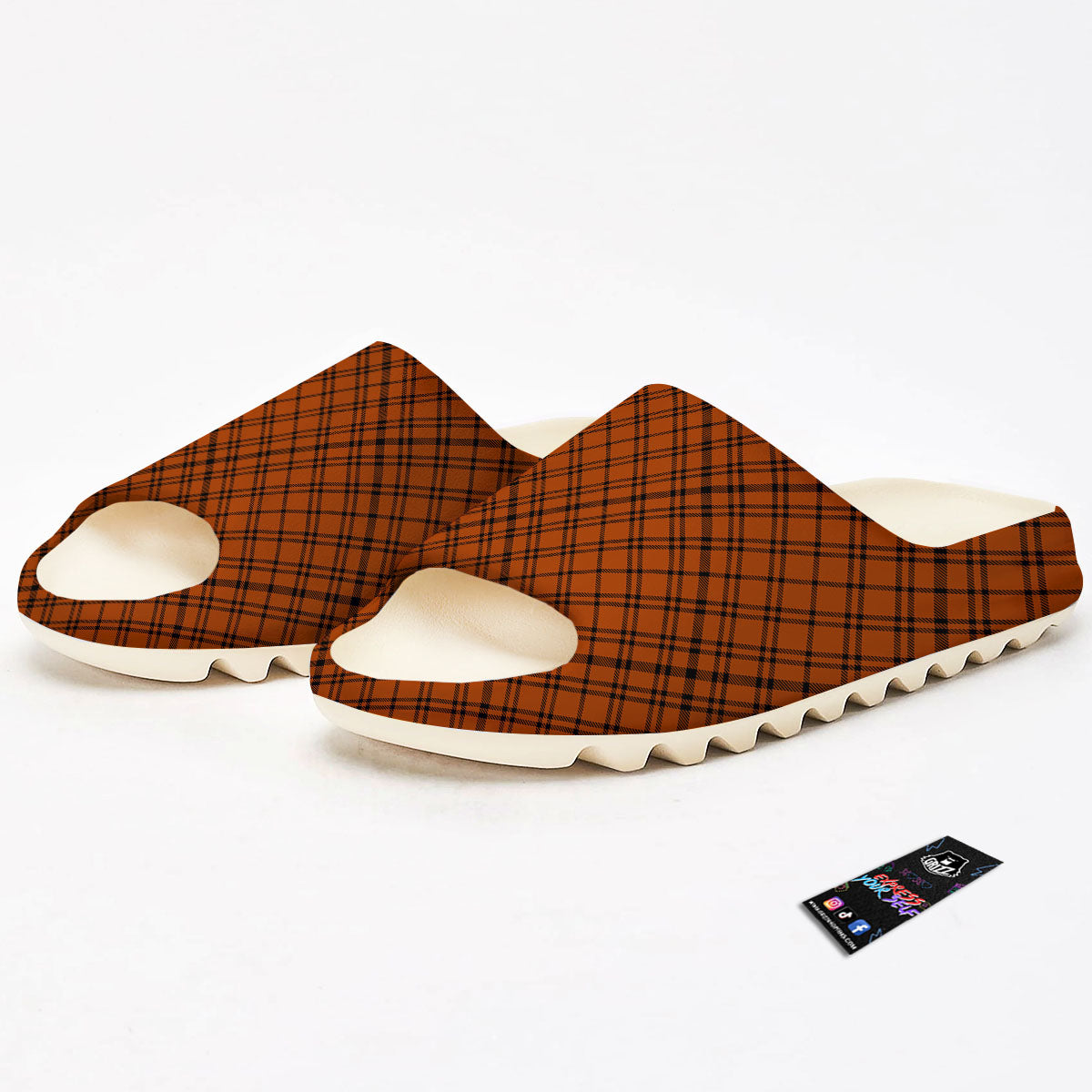 Plaid Halloween Print Pattern Sandals-grizzshop