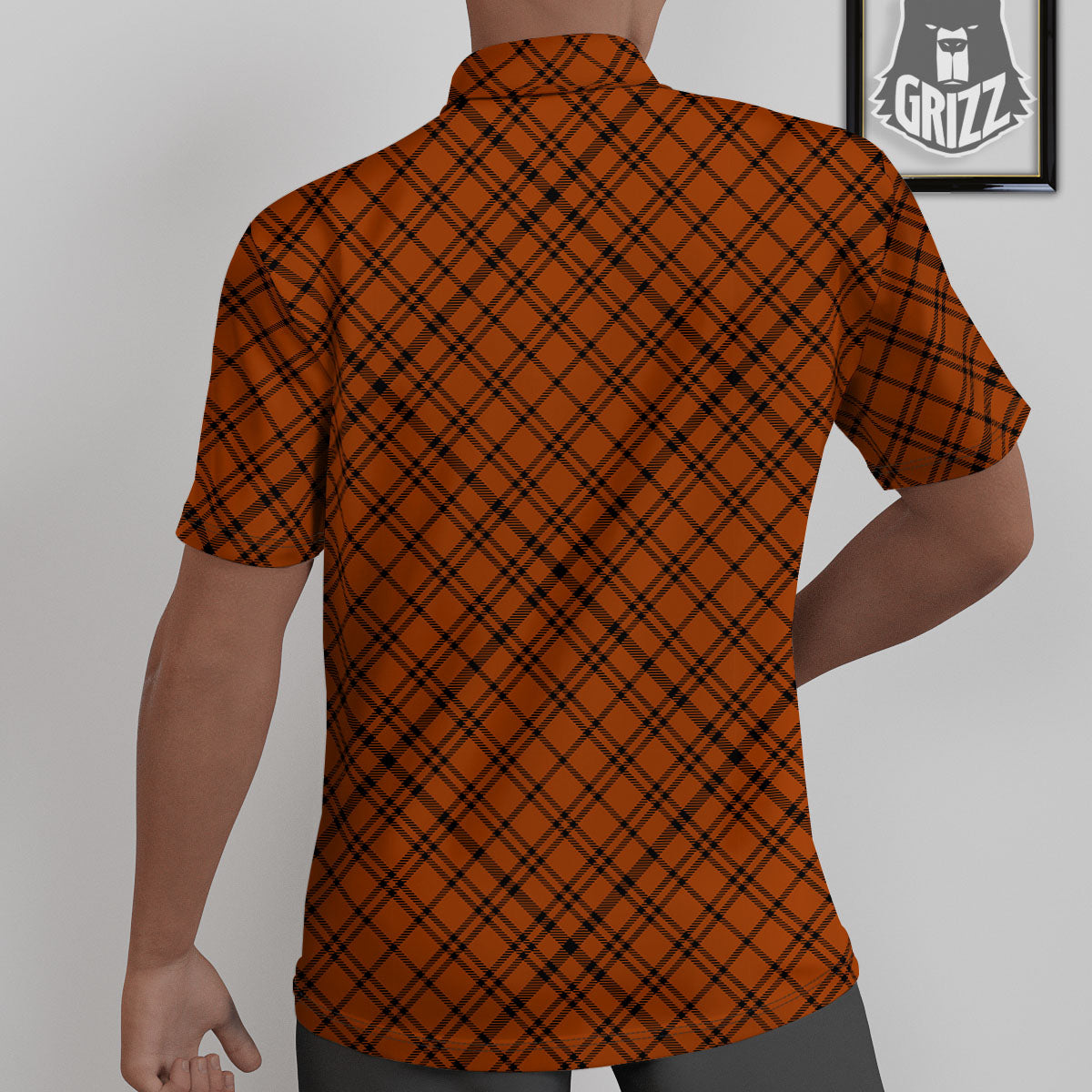 Plaid Halloween Print Pattern Untucked Shirts-grizzshop