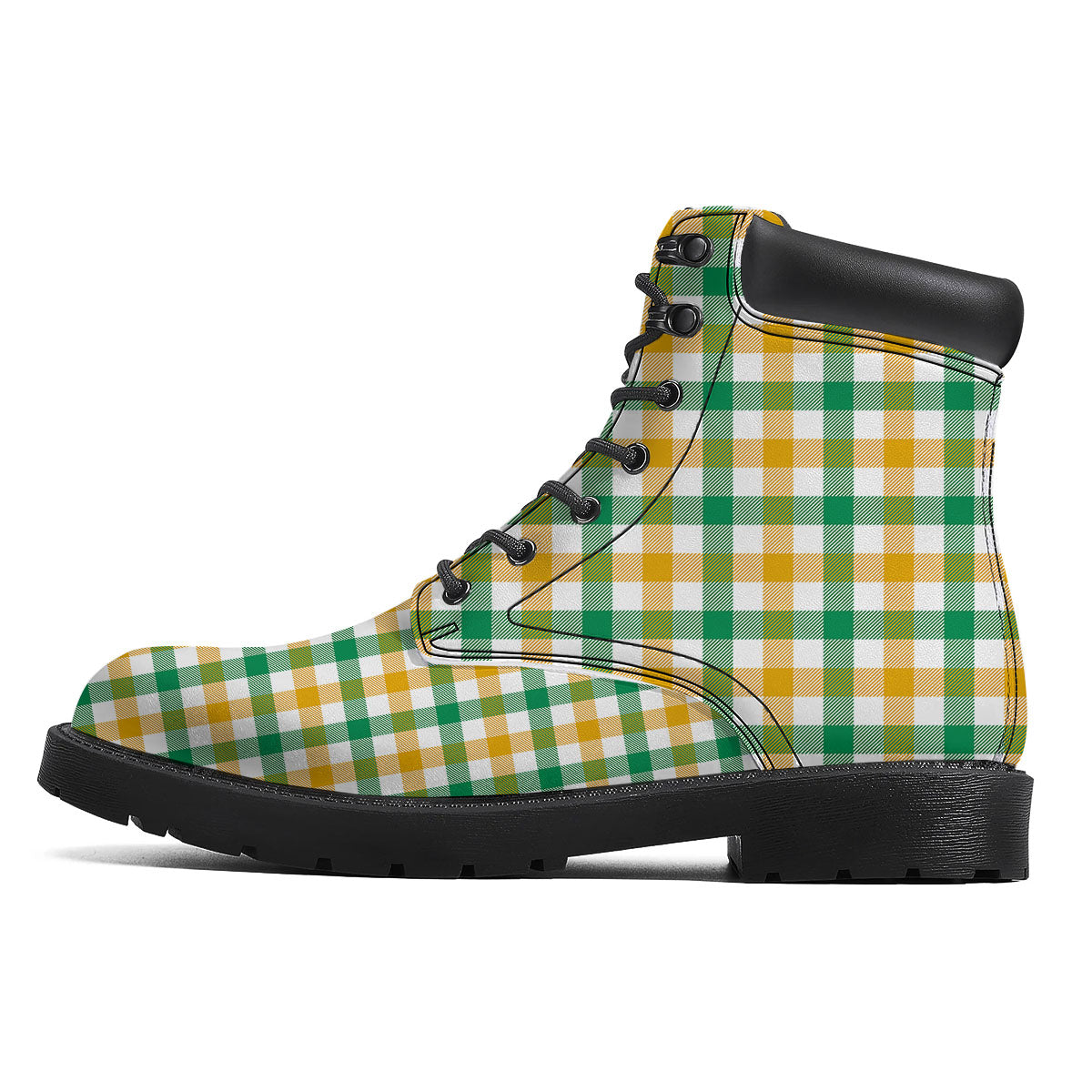 Plaid Irish Buffalo Print Pattern Boots-grizzshop