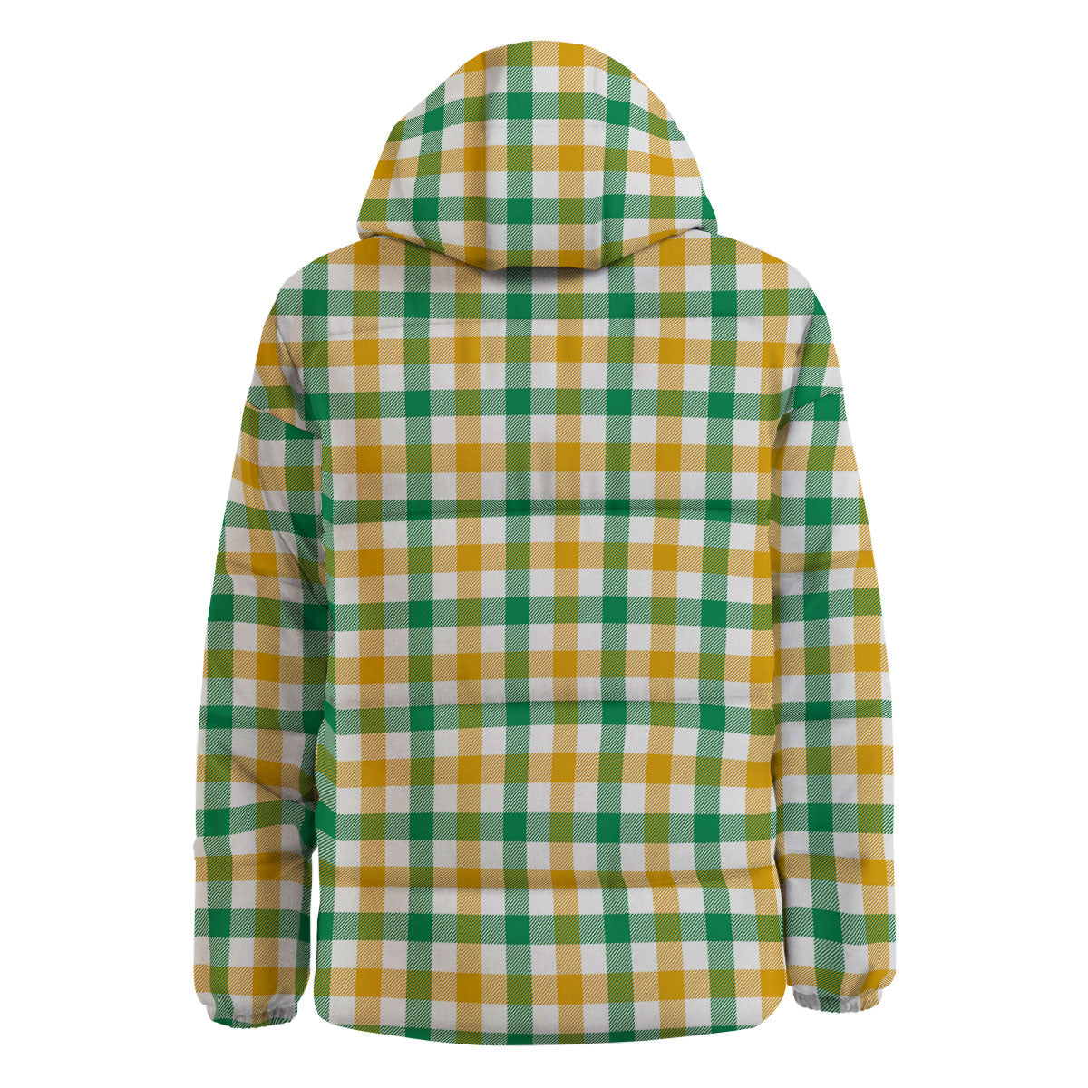 Plaid Irish Buffalo Print Pattern Down Jacket-grizzshop