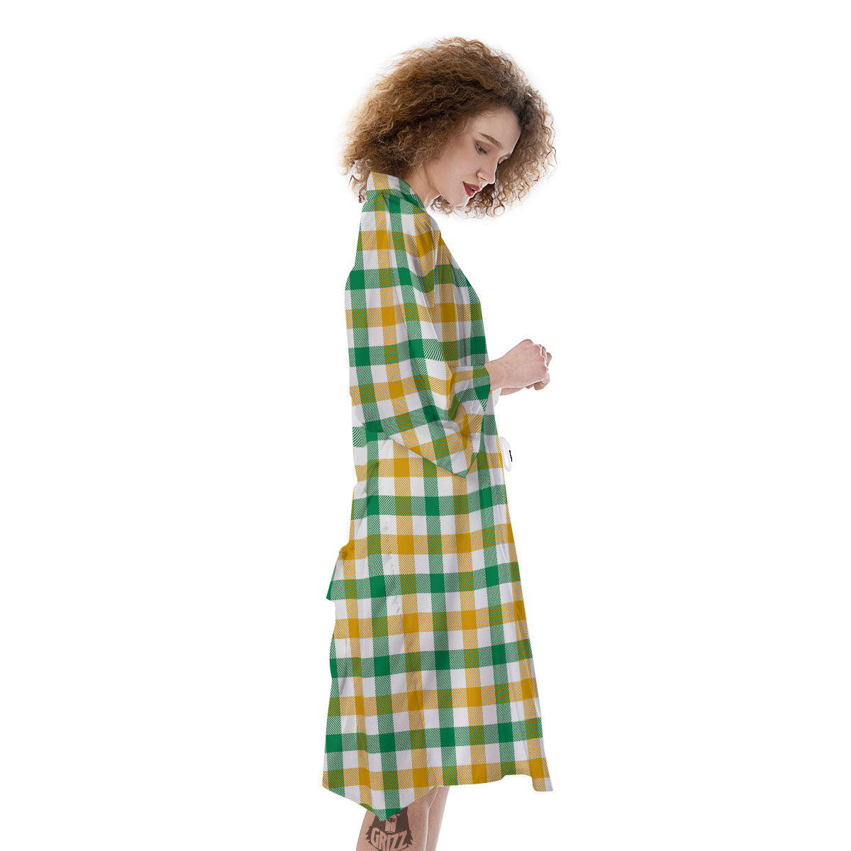 Plaid Irish Buffalo Print Pattern Kimono-grizzshop