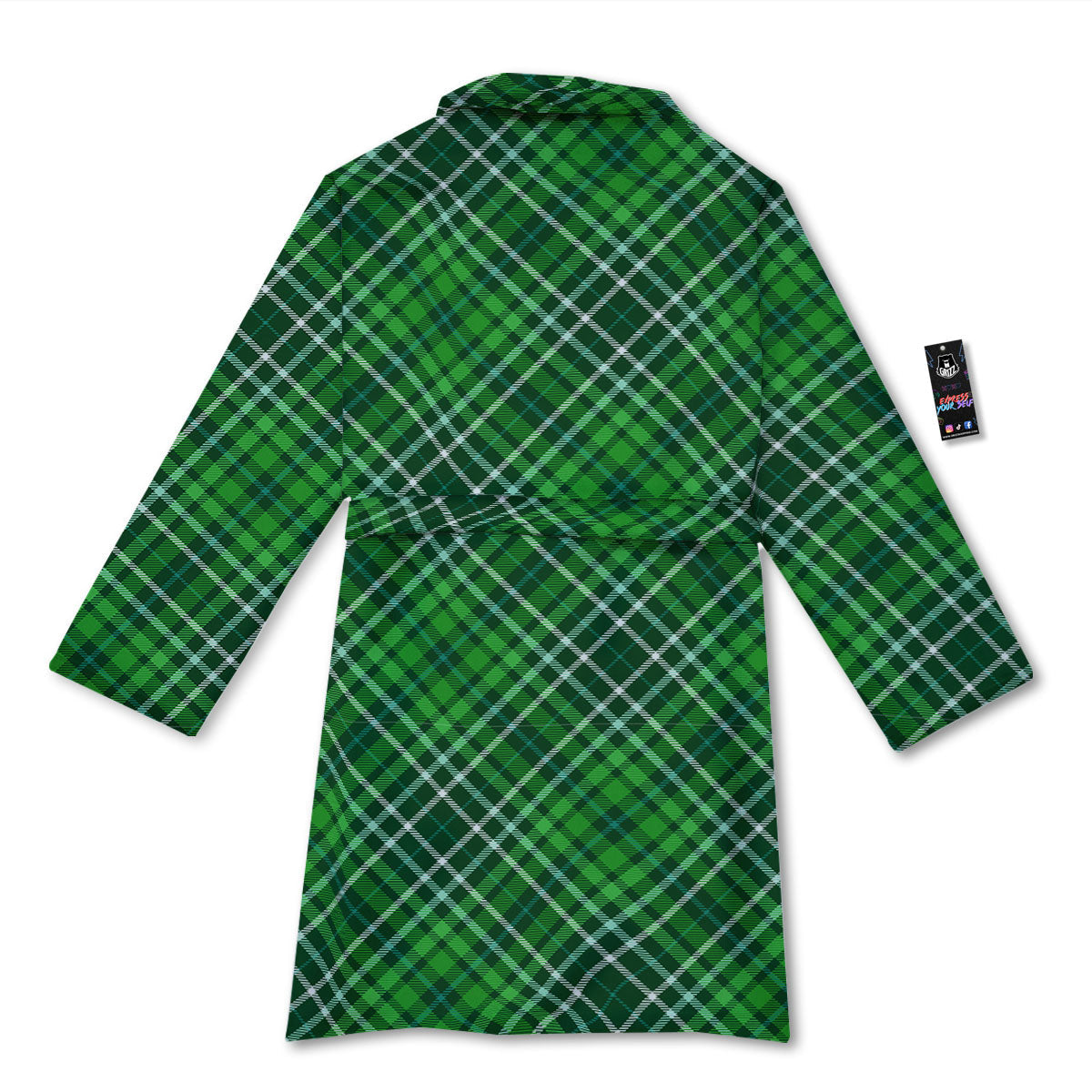 Plaid Irish Print Pattern Bathrobe-grizzshop