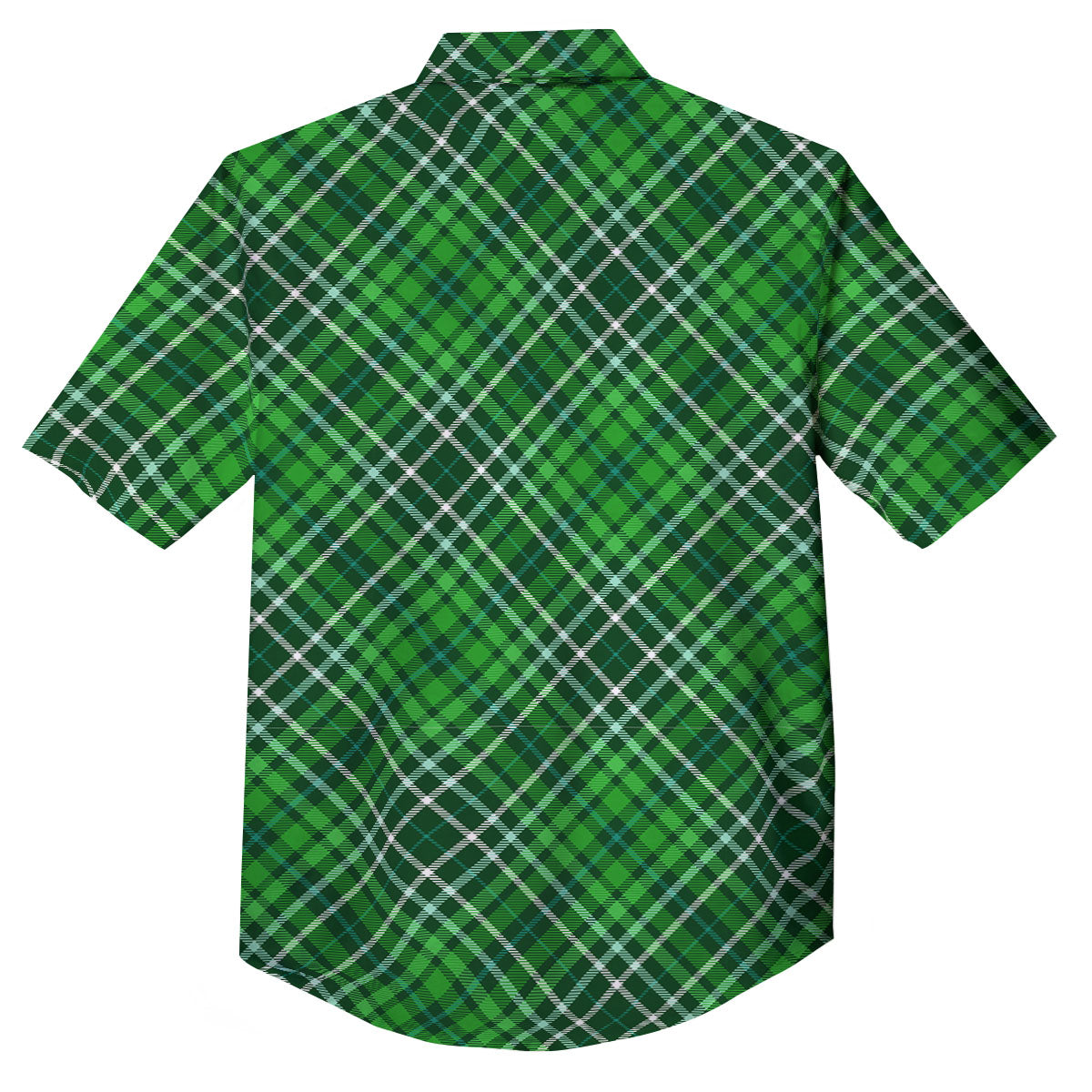 Plaid Irish Print Pattern Button Up Shirt-grizzshop