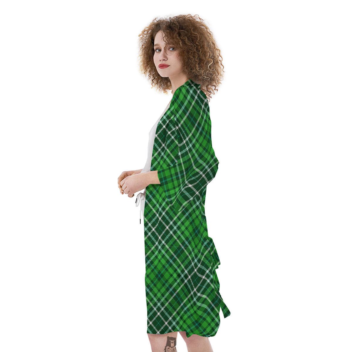 Plaid Irish Print Pattern Kimono-grizzshop