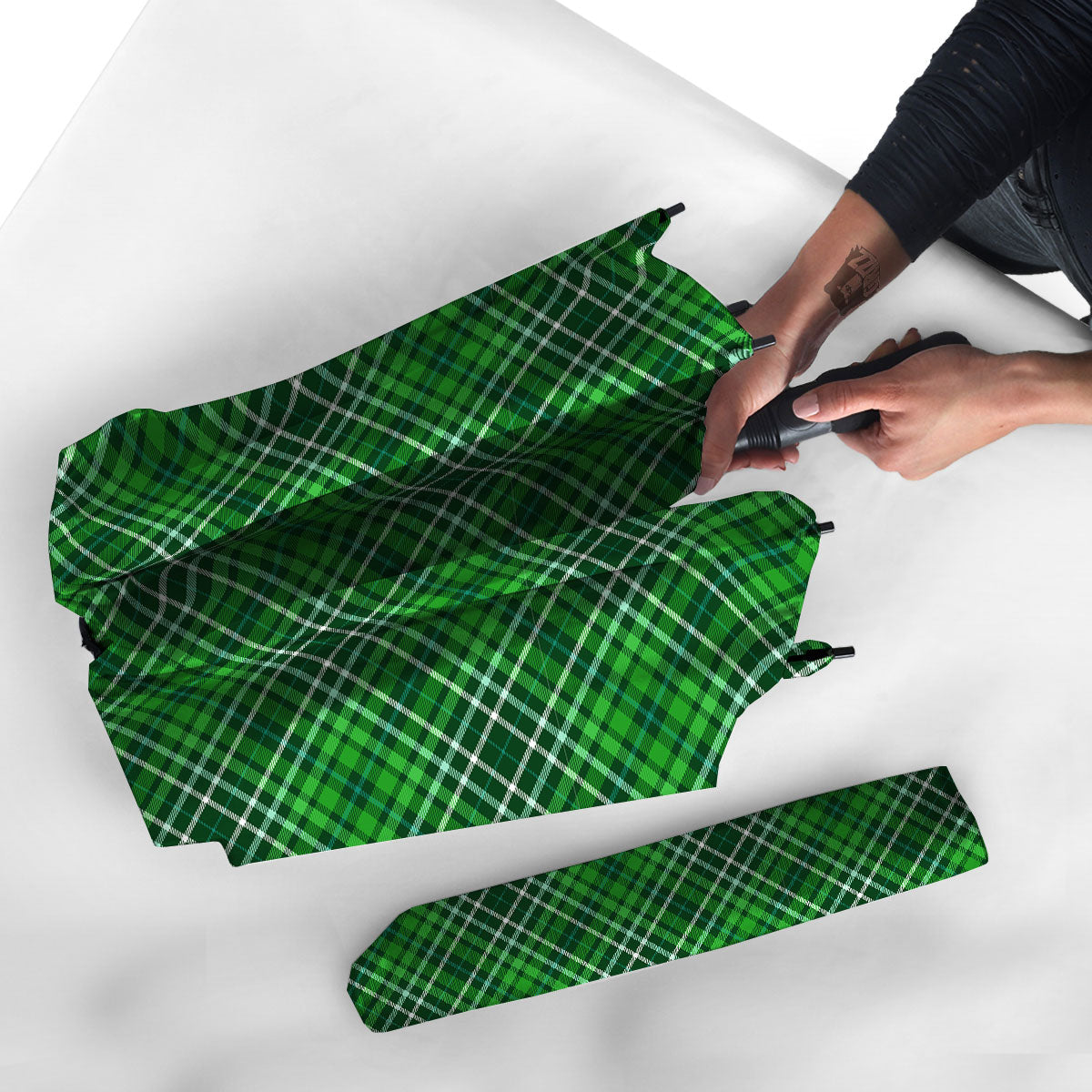 Plaid Irish Print Pattern Umbrella-grizzshop