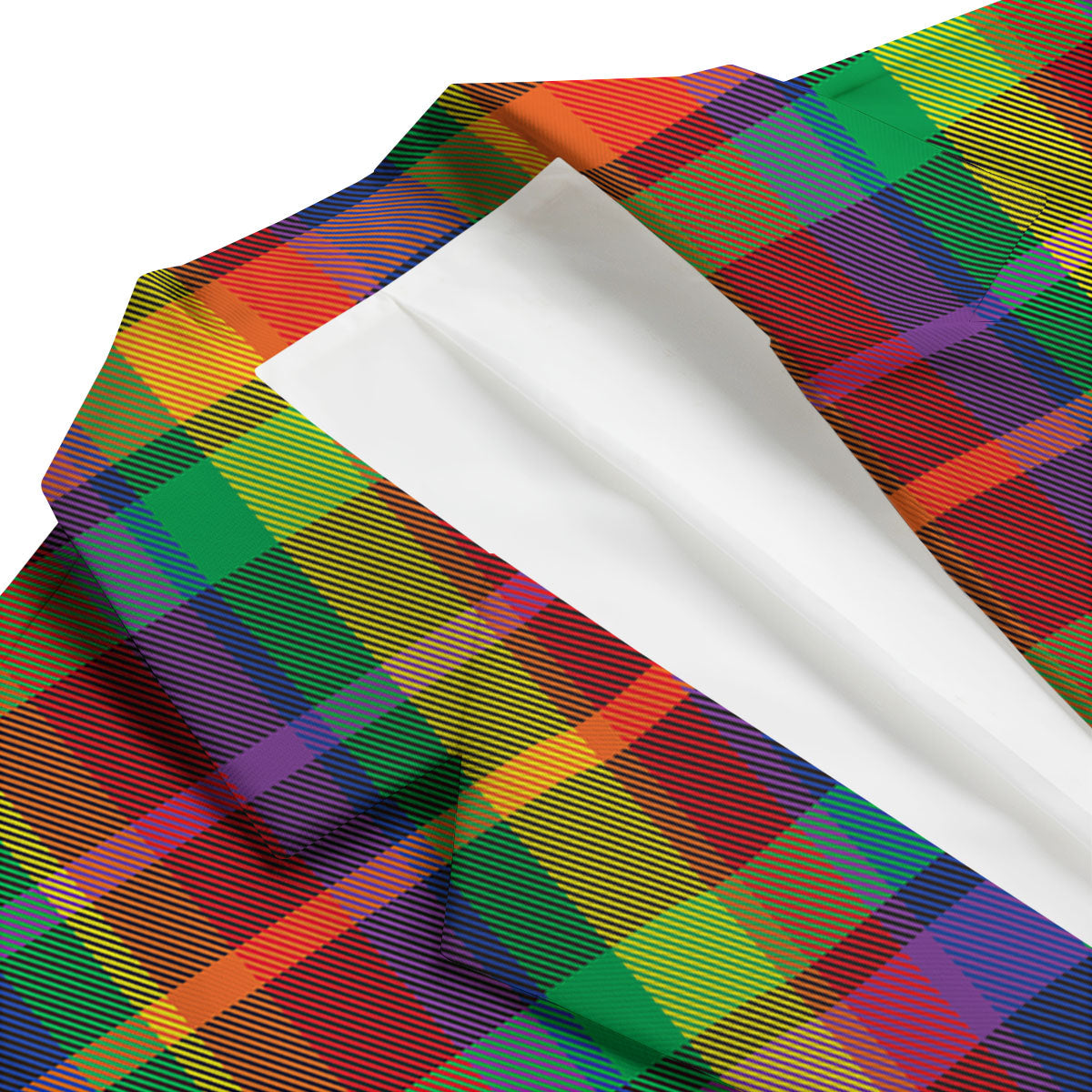 Plaid Rainbow Print Pattern Men's Blazer-grizzshop