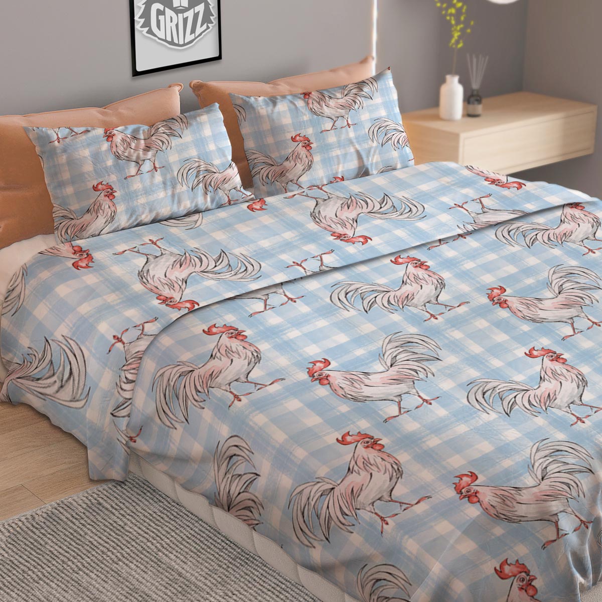 Pineapple Aloha White Print Pattern Duvet Cover Bedding Set