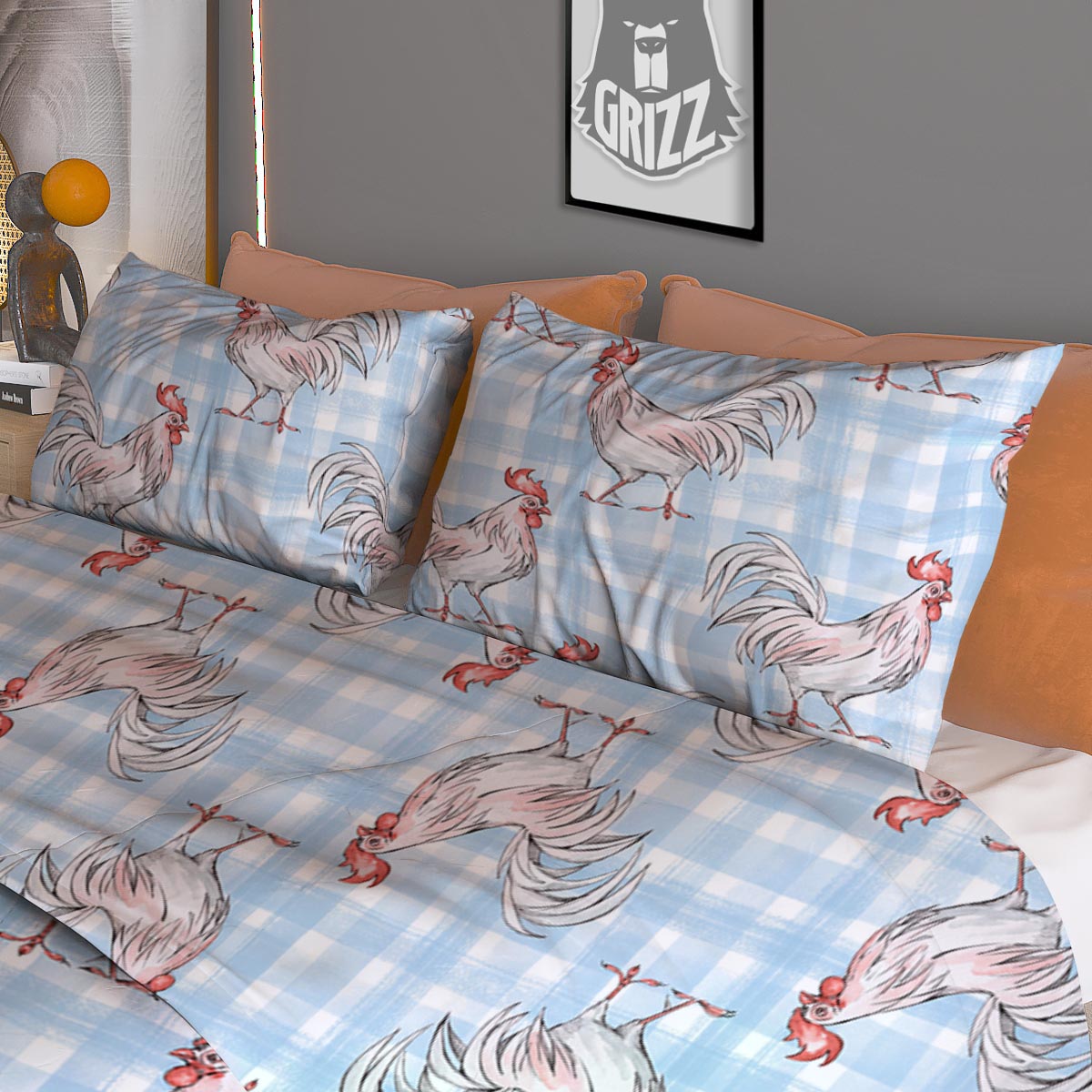 Pineapple Aloha White Print Pattern Duvet Cover Bedding Set