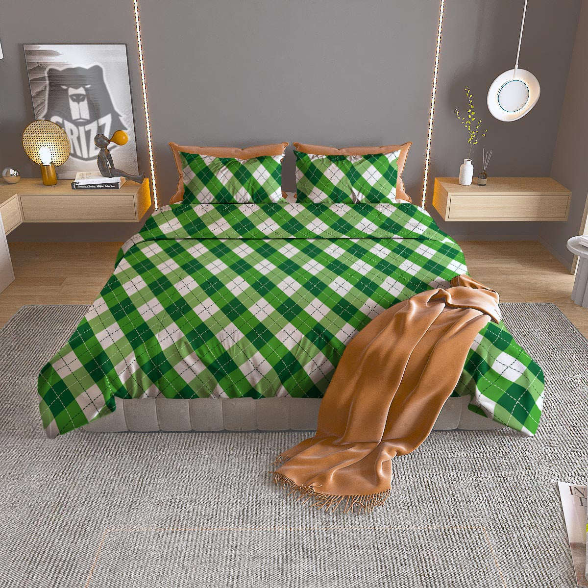Pineapple And Tropical Watermelon Print Pattern Duvet Cover Bedding Set