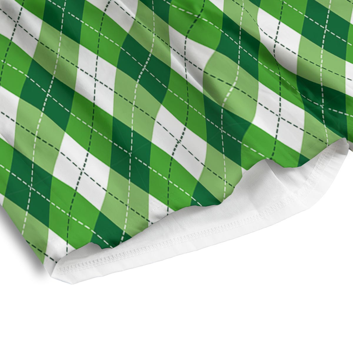 Plaid Saint Patrick's Day Print Pattern Men's Athletic Shorts