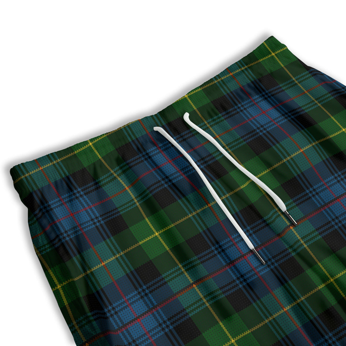 Plaid Scottish Knitted Print Men's Athletic Shorts