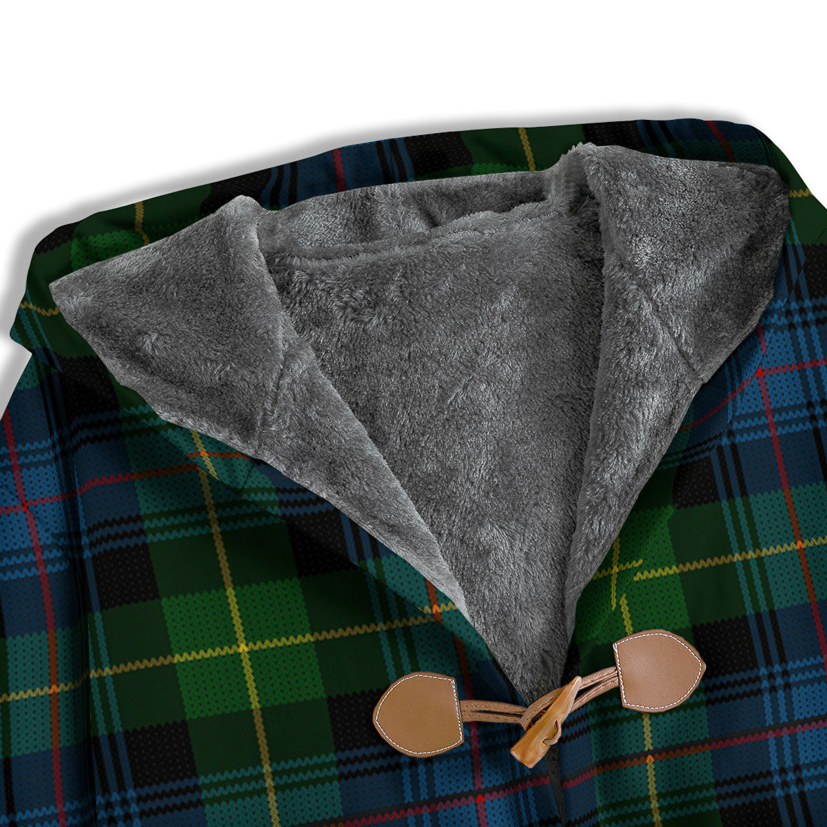 Plaid Scottish Knitted Print Men's Windbreaker Jacket-grizzshop