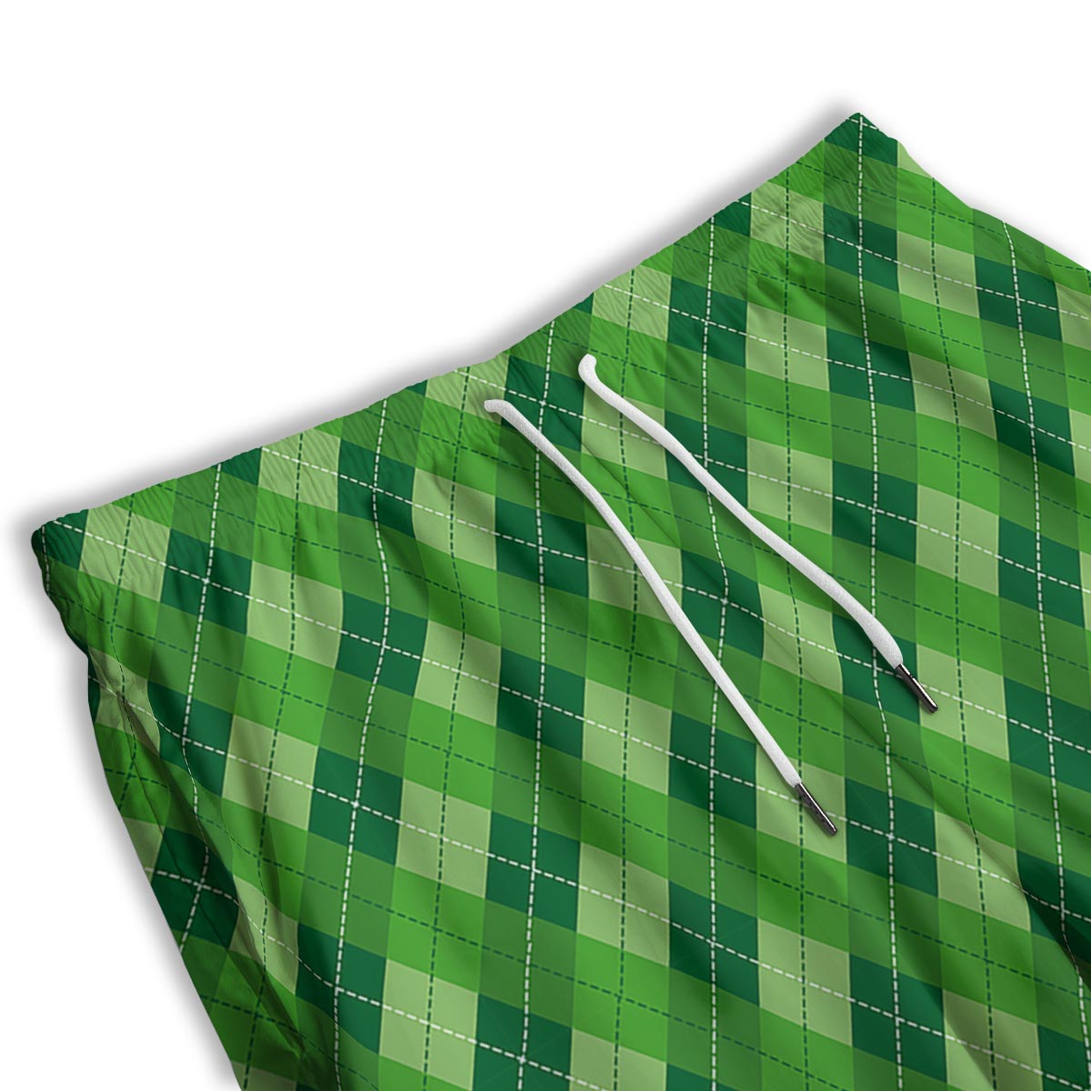 Plaid St. Patrick's Day Print Pattern Men's Athletic Shorts