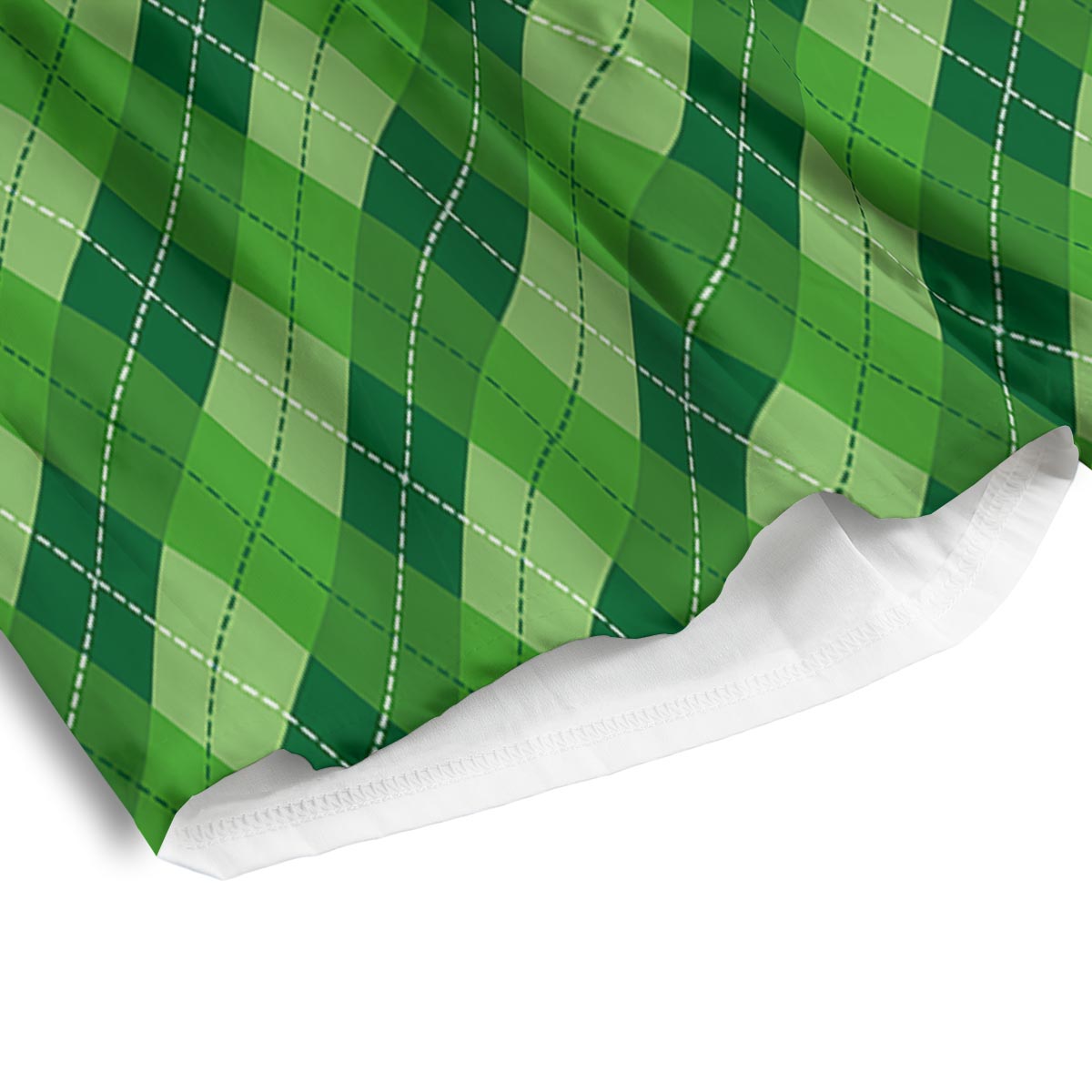 Plaid St. Patrick's Day Print Pattern Men's Athletic Shorts