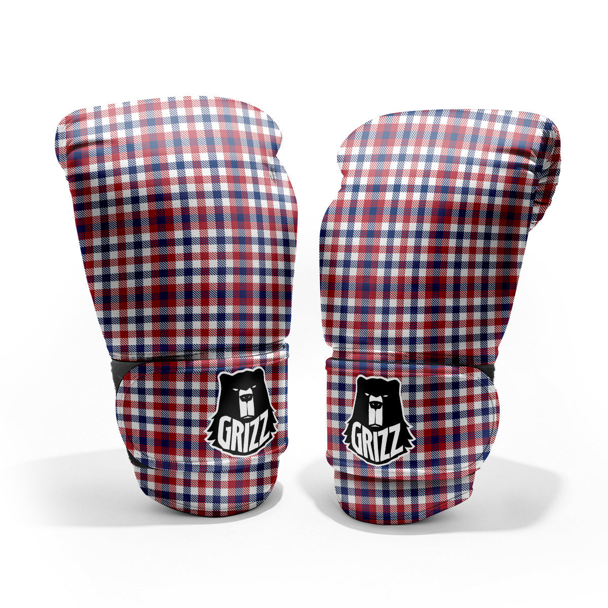 Plaid USA Patriotic Print Pattern Pro Boxing Glove