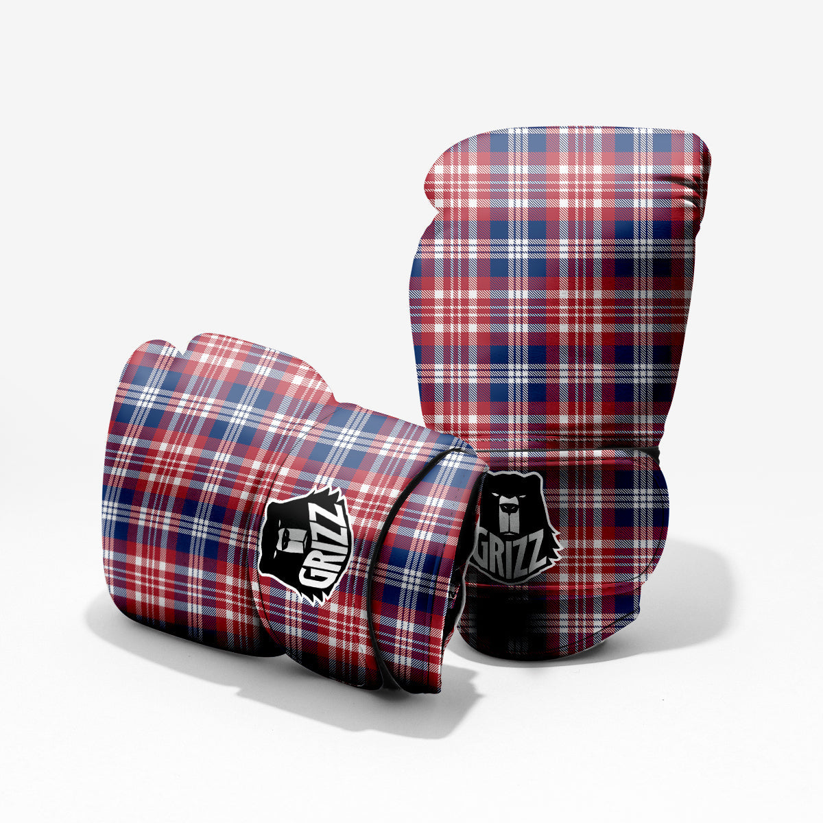 Plaid USA Print Pattern Pro Boxing Glove