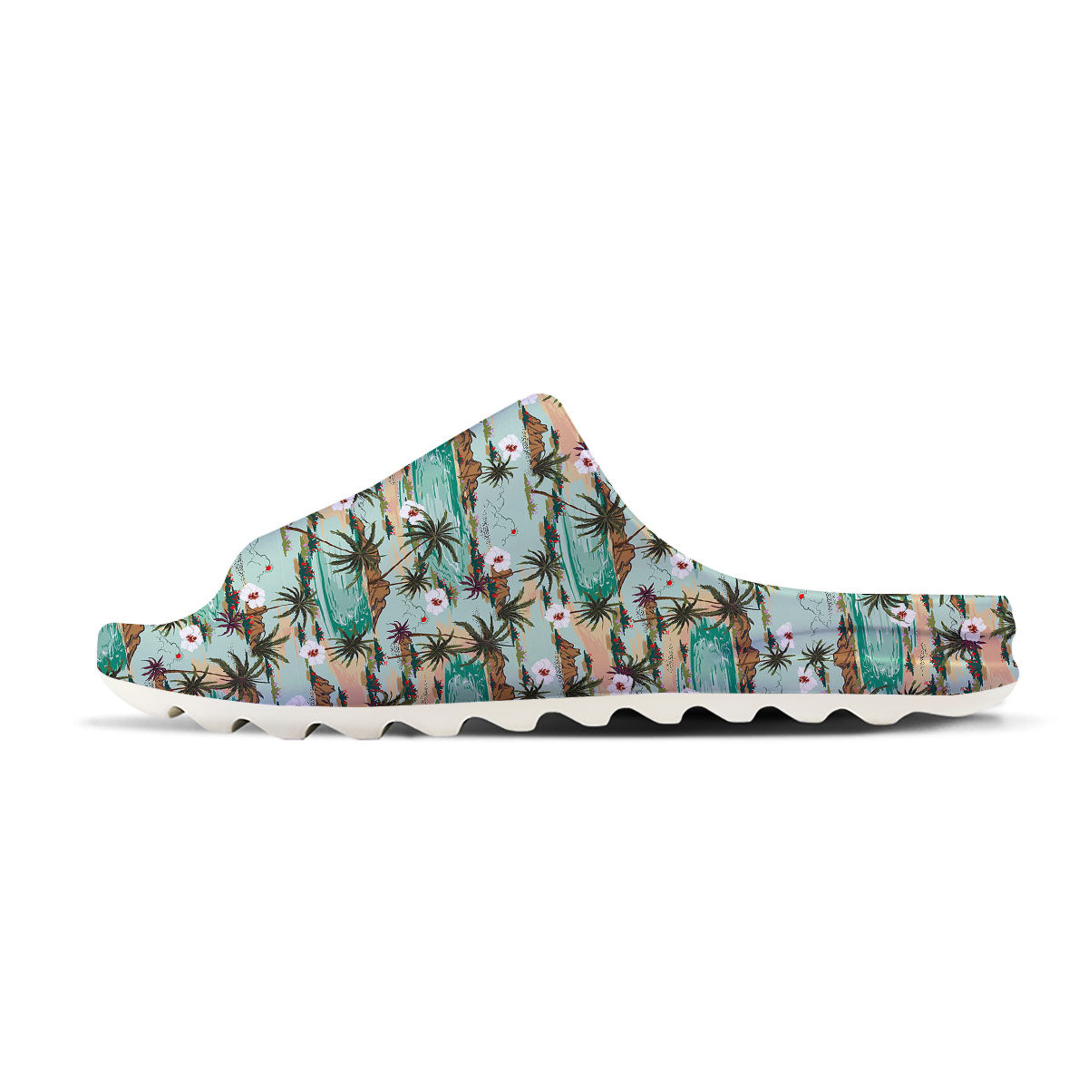 Plam Tree Beach Summer Print Pattern Sandals-grizzshop