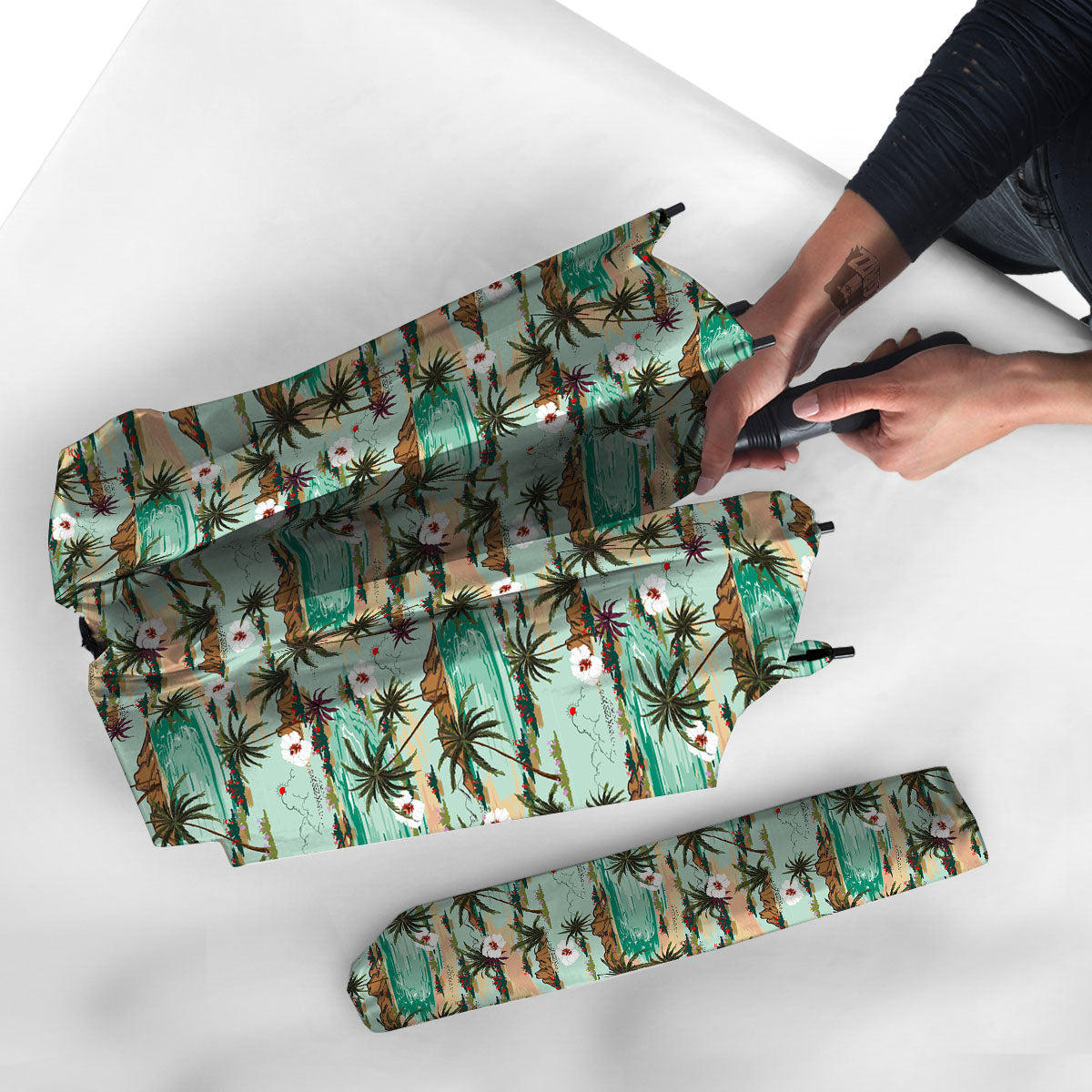 Plam Tree Beach Summer Print Pattern Umbrella-grizzshop