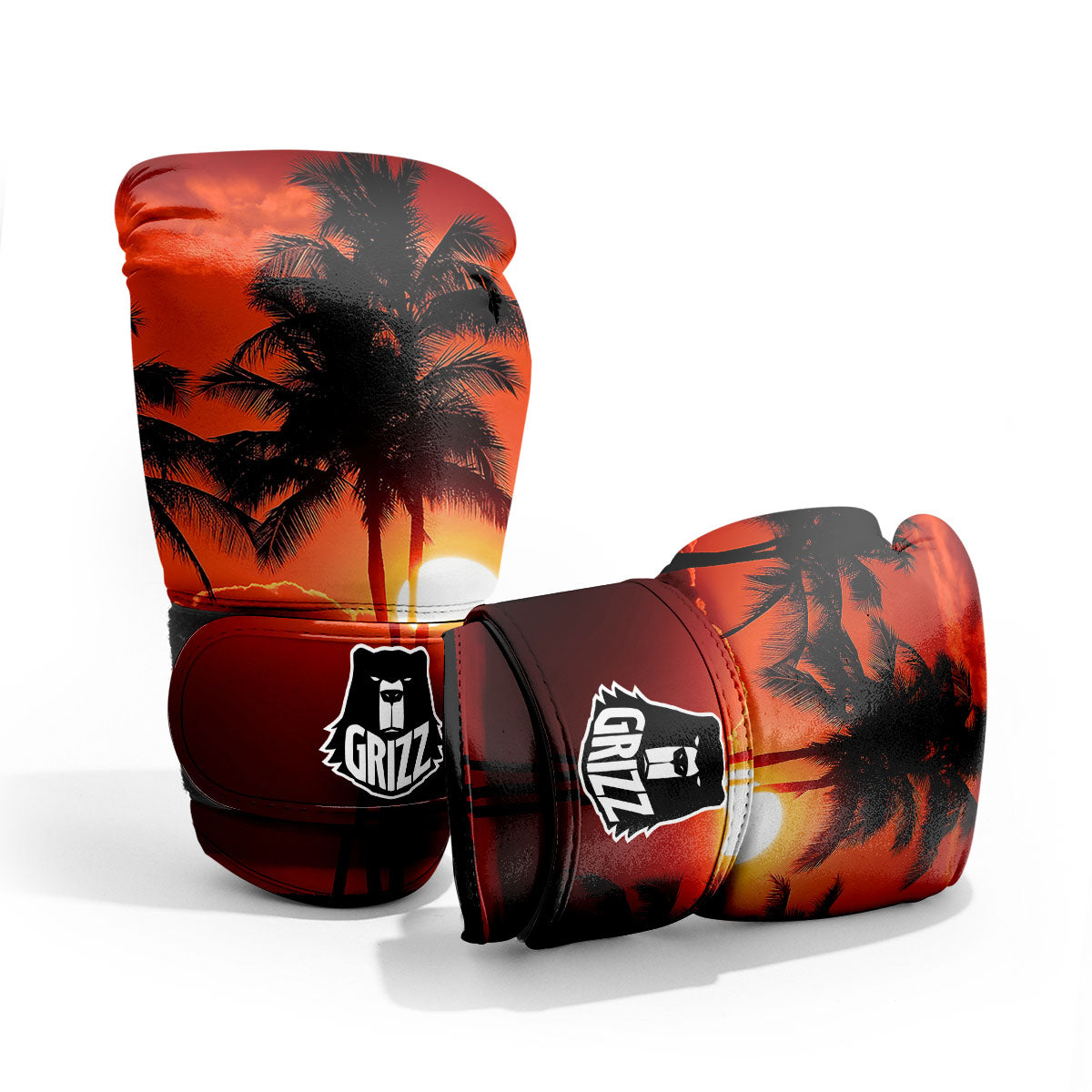 Plam Tree Sunset Tropical Print Pro Boxing Glove