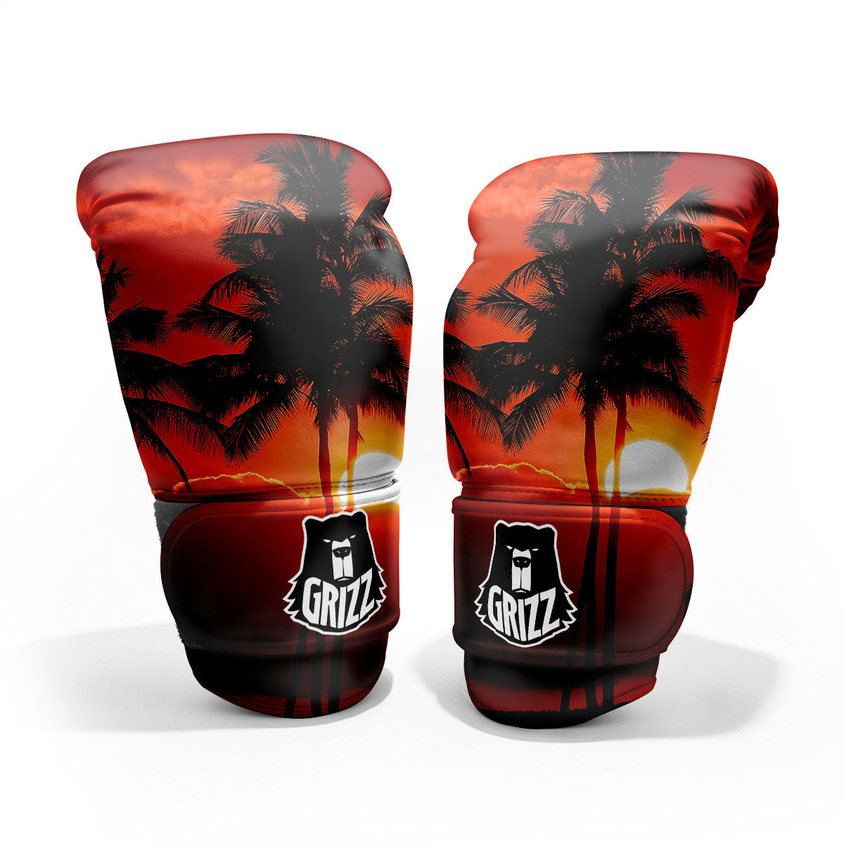 Plam Tree Sunset Tropical Print Pro Boxing Glove