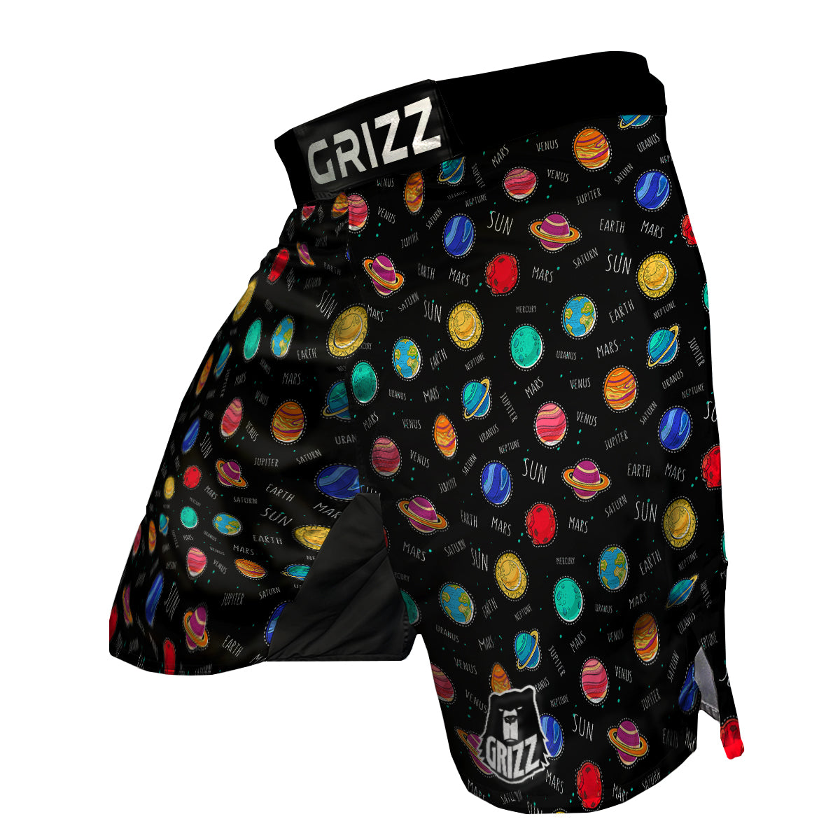 Planet And Solar System Print Pattern MMA Shorts-grizzshop