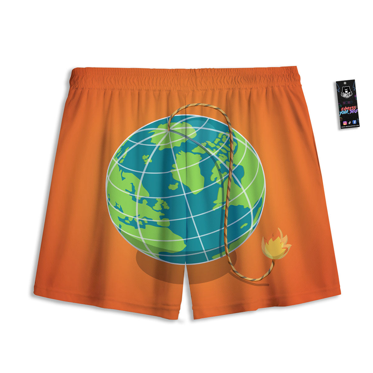 Polka Dot Red And Green Print Pattern Mesh Shorts