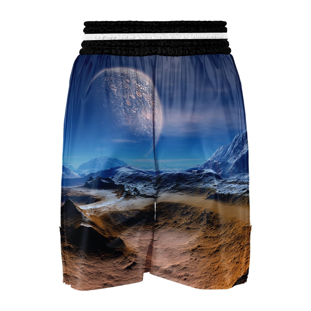 Planet Surface Galaxy Space Print Boxing Shorts-grizzshop
