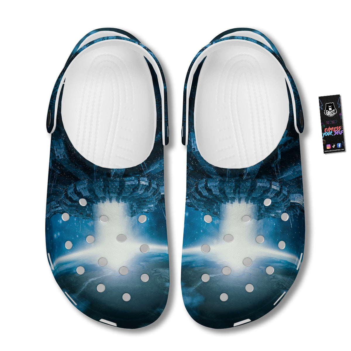 Planetary Invasion Print Clog-grizzshop