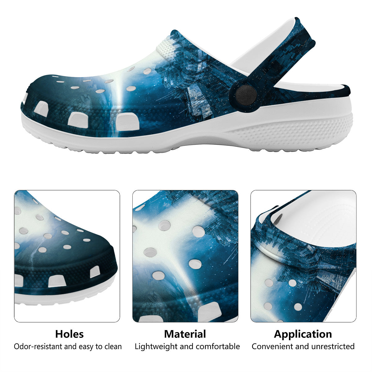 Planetary Invasion Print Clog-grizzshop