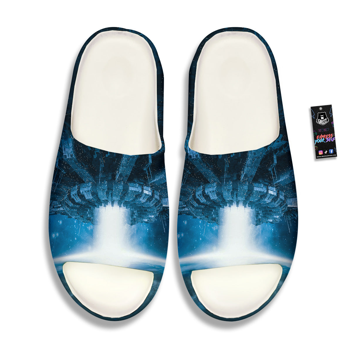 Planetary Invasion Print Sandals-grizzshop