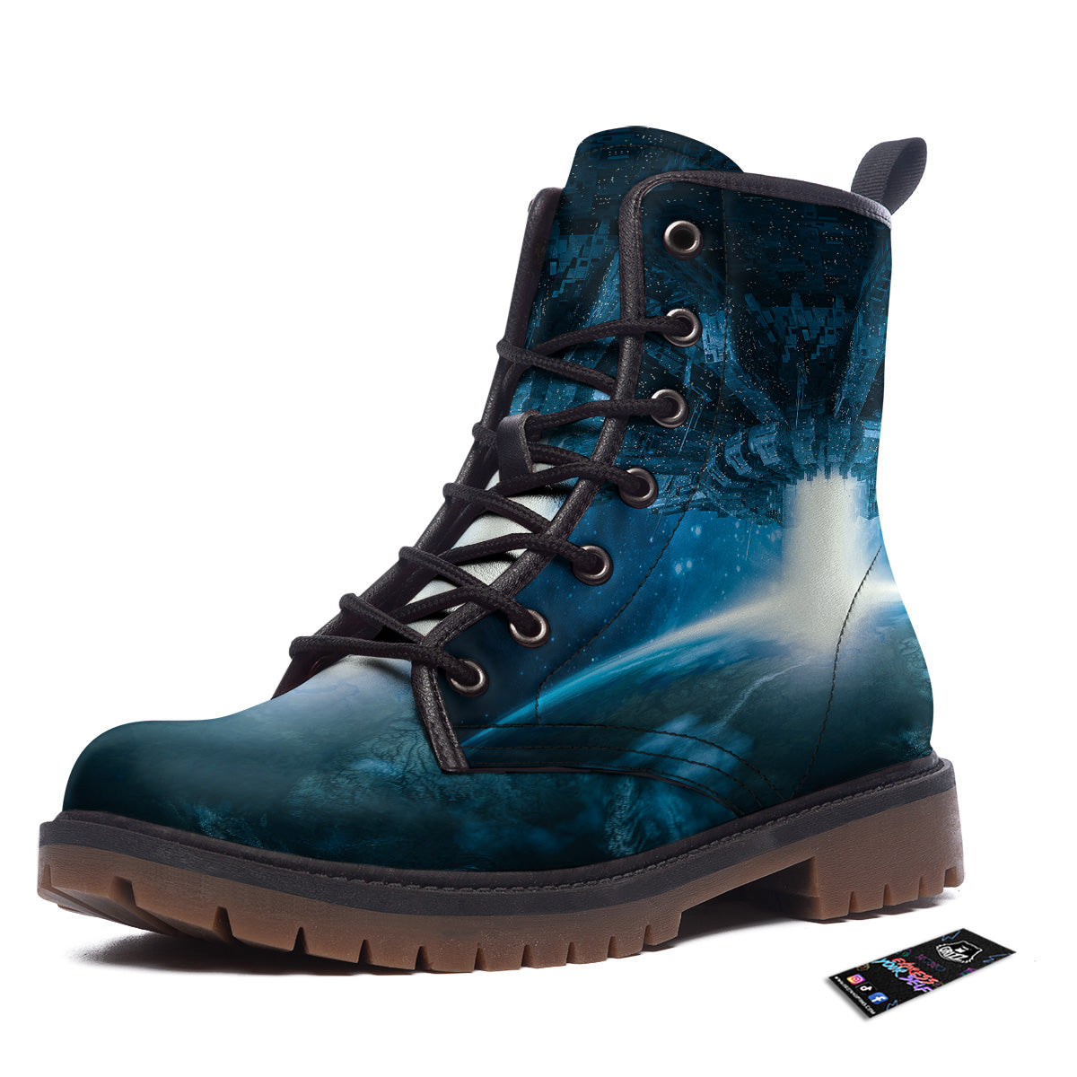 Planetary Invasion Print Work Boots-grizzshop