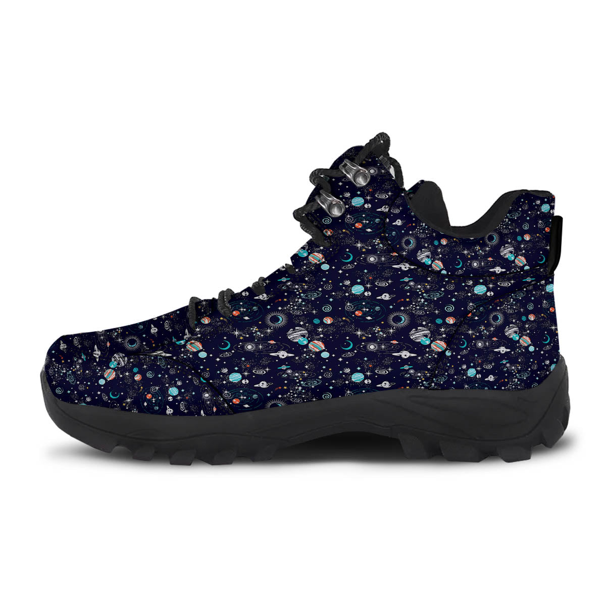 Planets And Constellations Print Pattern Hiking Shoes-grizzshop