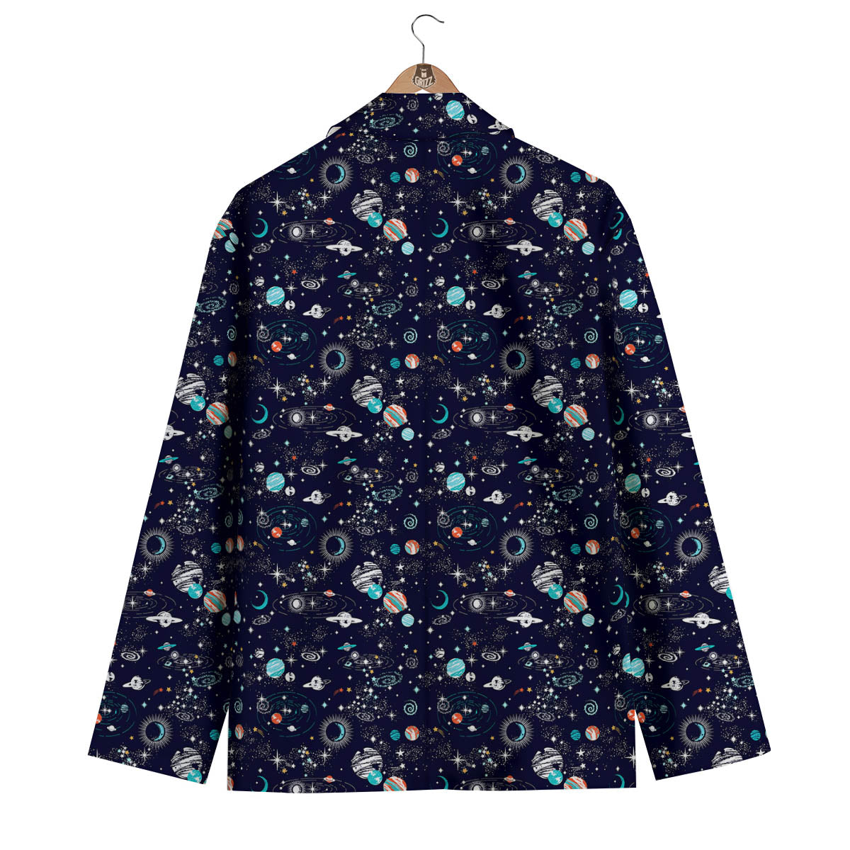 Planets And Constellations Print Pattern Men's Blazer-grizzshop