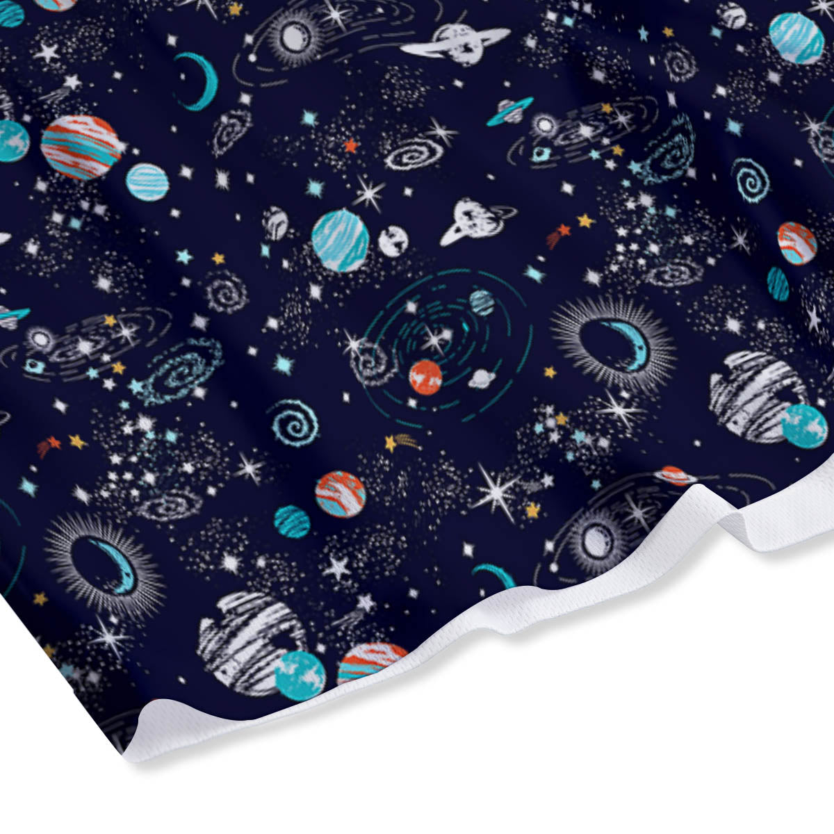 Planets And Constellations Print Pattern Mesh Shorts-grizzshop