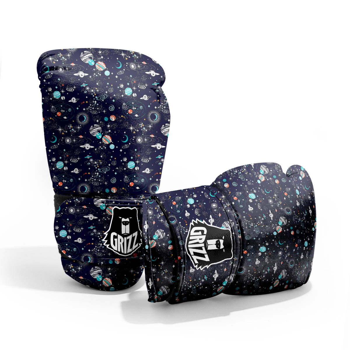 Planets And Constellations Print Pattern Sparring Gloves-grizzshop