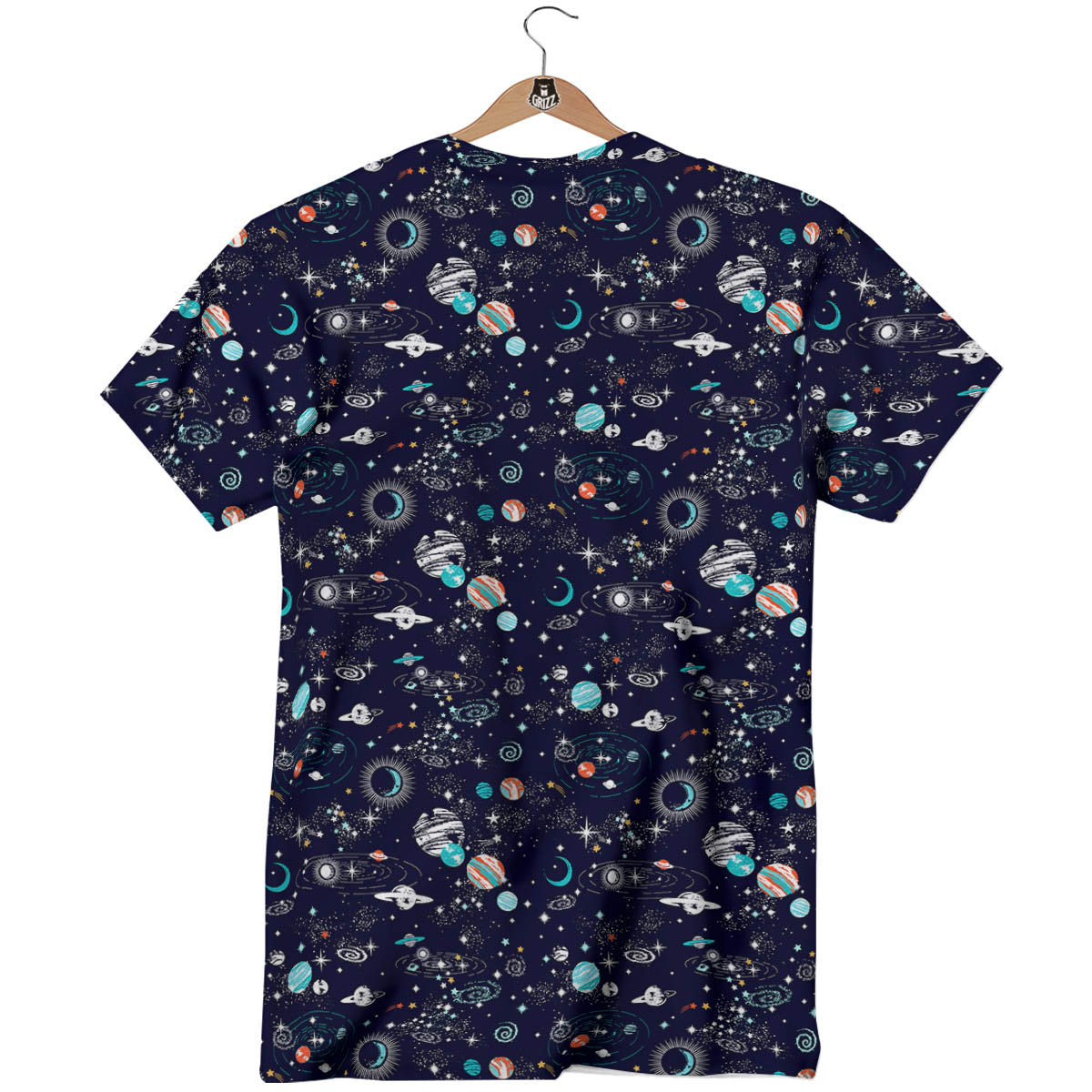 Planets And Constellations Print Pattern T-Shirt-grizzshop