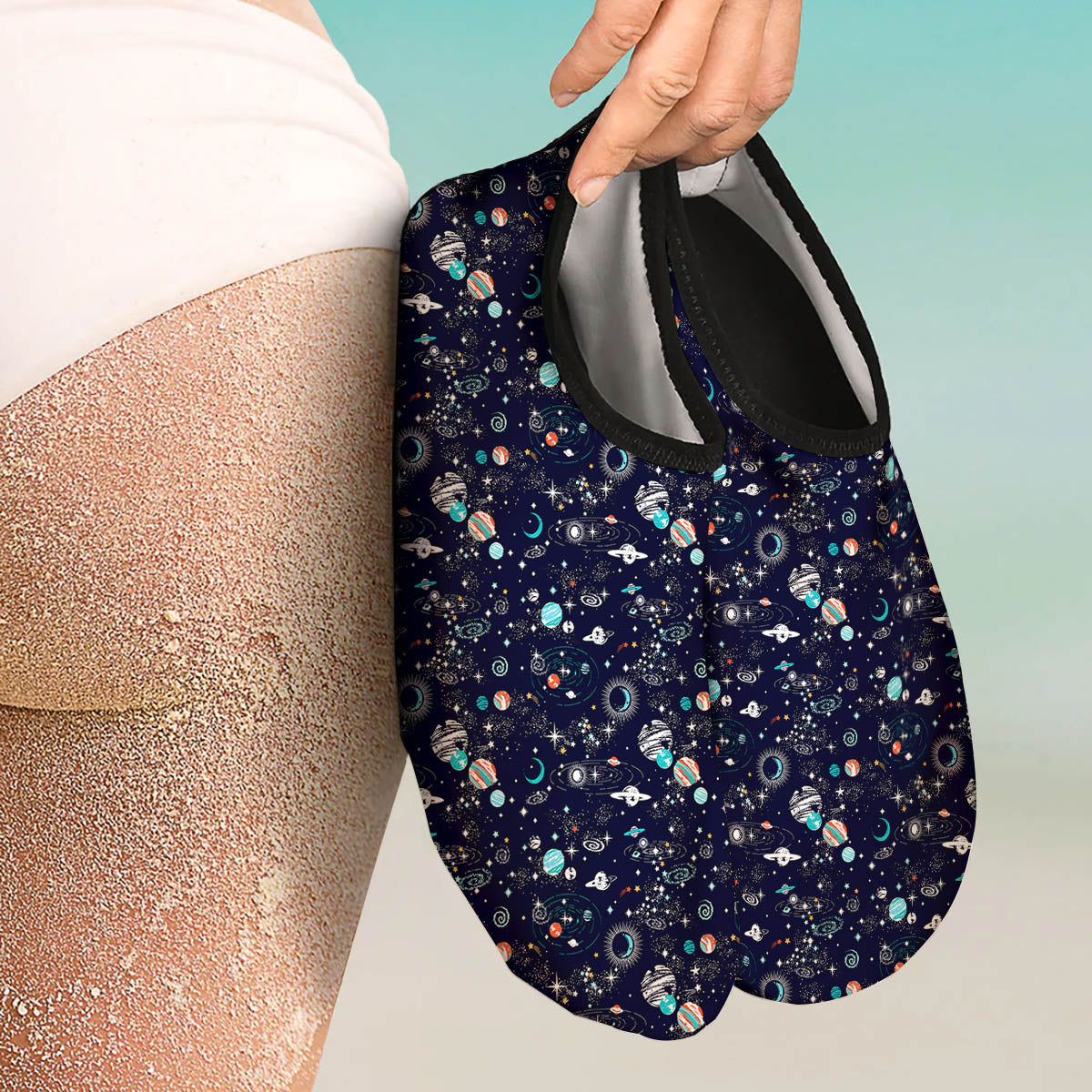 Planets And Constellations Print Pattern Water Shoes-grizzshop