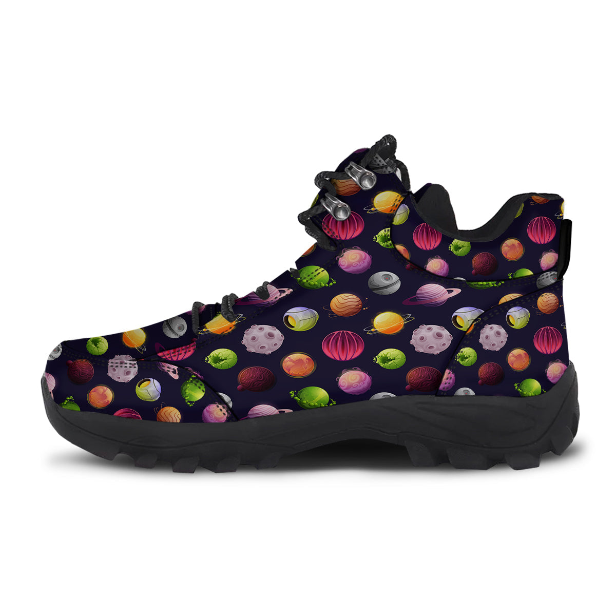 Planets And Stars Print Pattern Hiking Shoes-grizzshop
