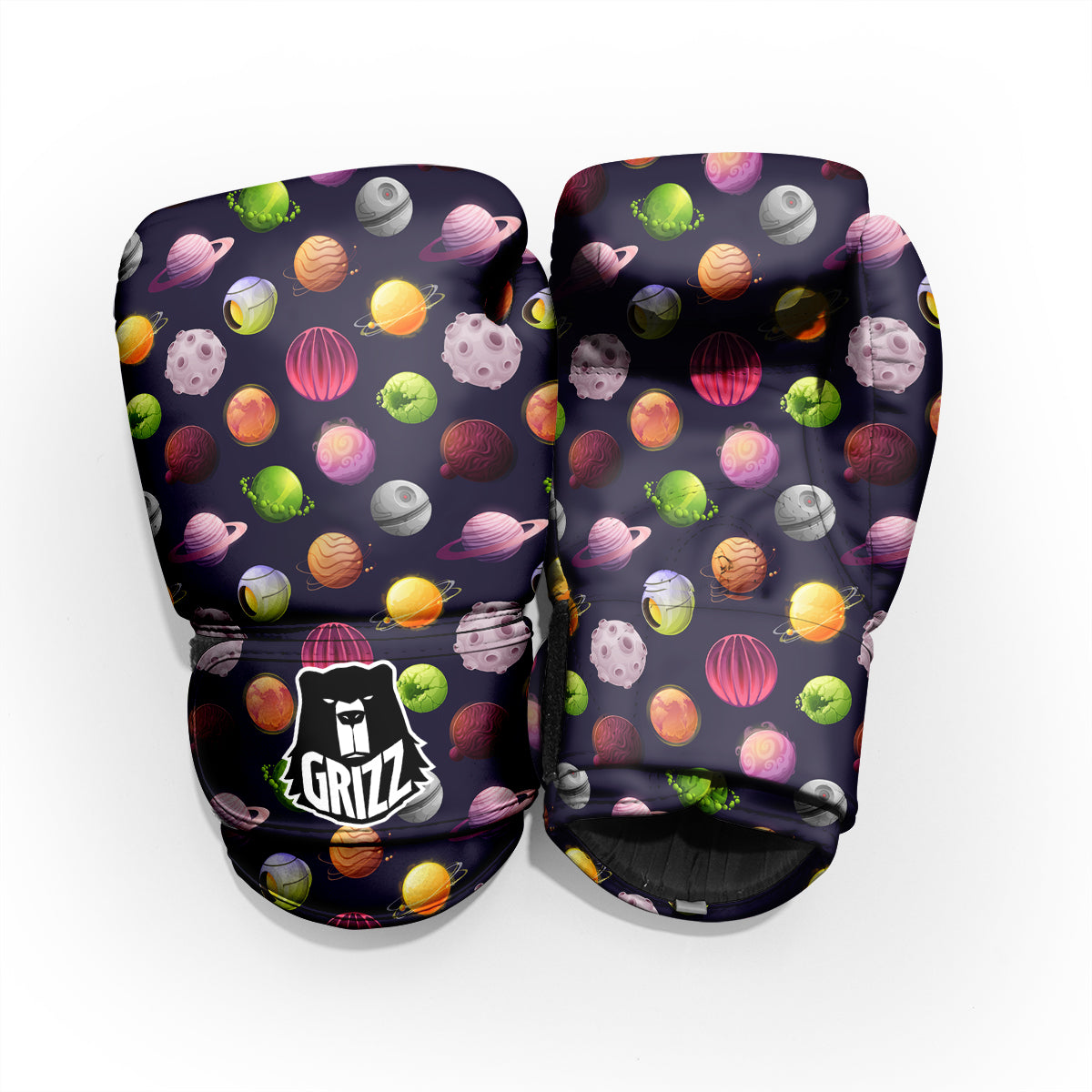 Planets And Stars Print Pattern Pro Boxing Glove