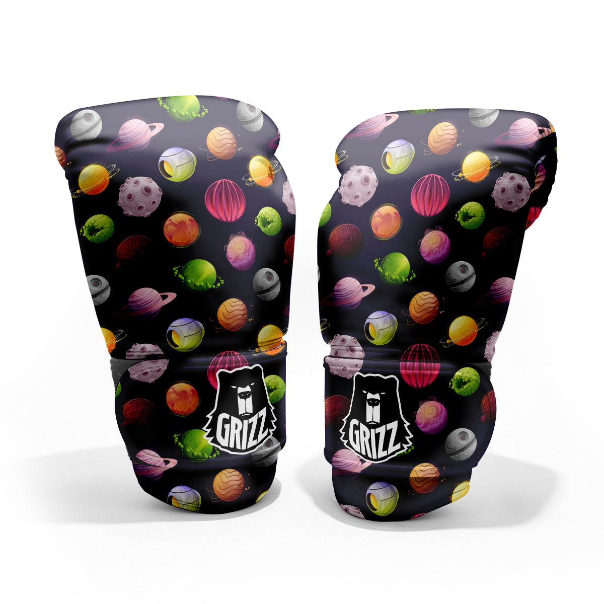 Planets And Stars Print Pattern Pro Boxing Glove