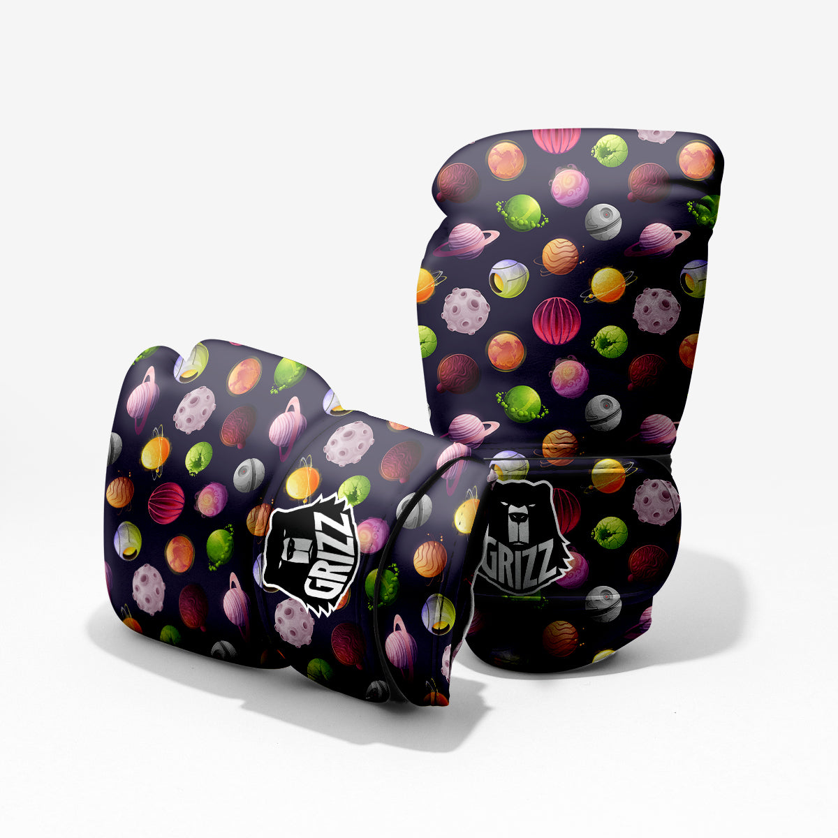 Planets And Stars Print Pattern Pro Boxing Glove