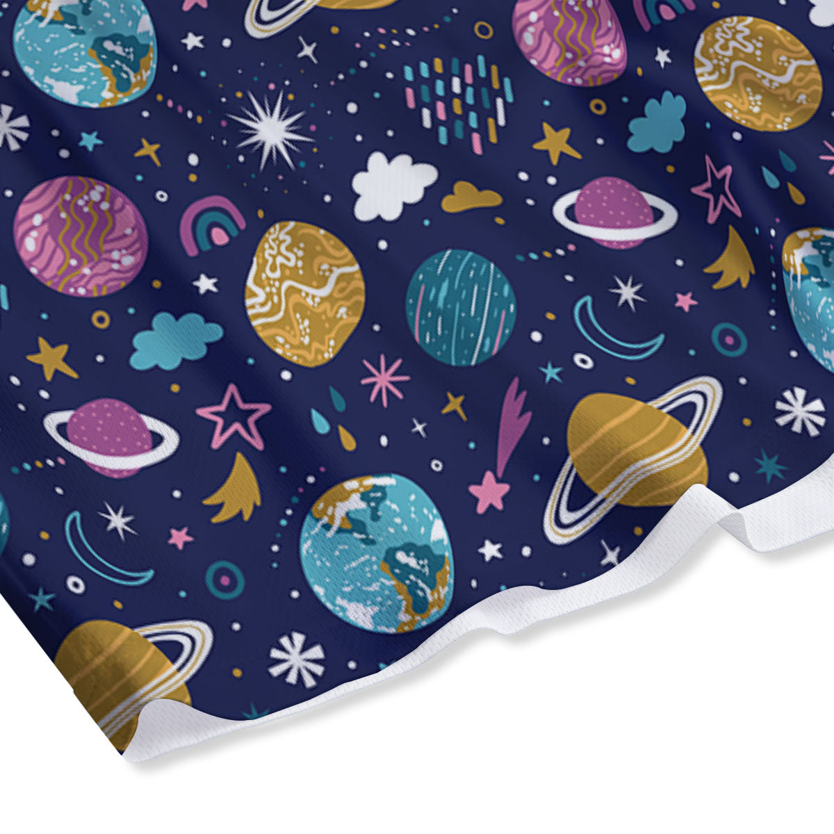 Planets Doodle Print Pattern Mesh Shorts-grizzshop