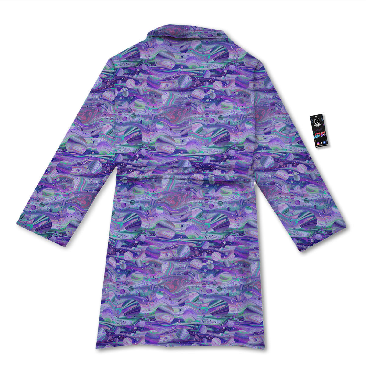 Planets Fantasy Print Pattern Bathrobe-grizzshop
