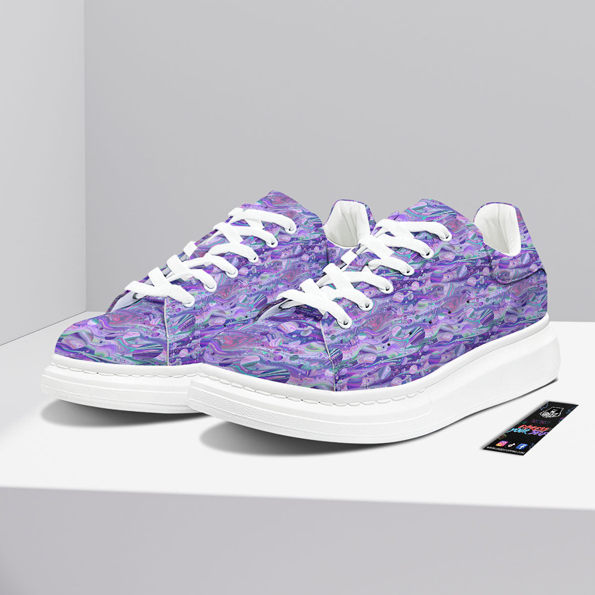 Planets Fantasy Print Pattern Platform Shoes-grizzshop