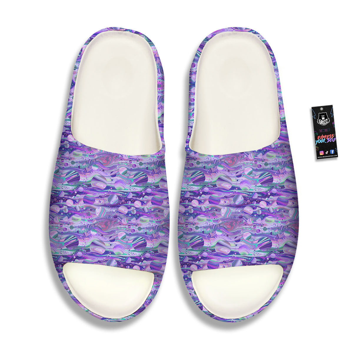 Planets Fantasy Print Pattern Sandals-grizzshop