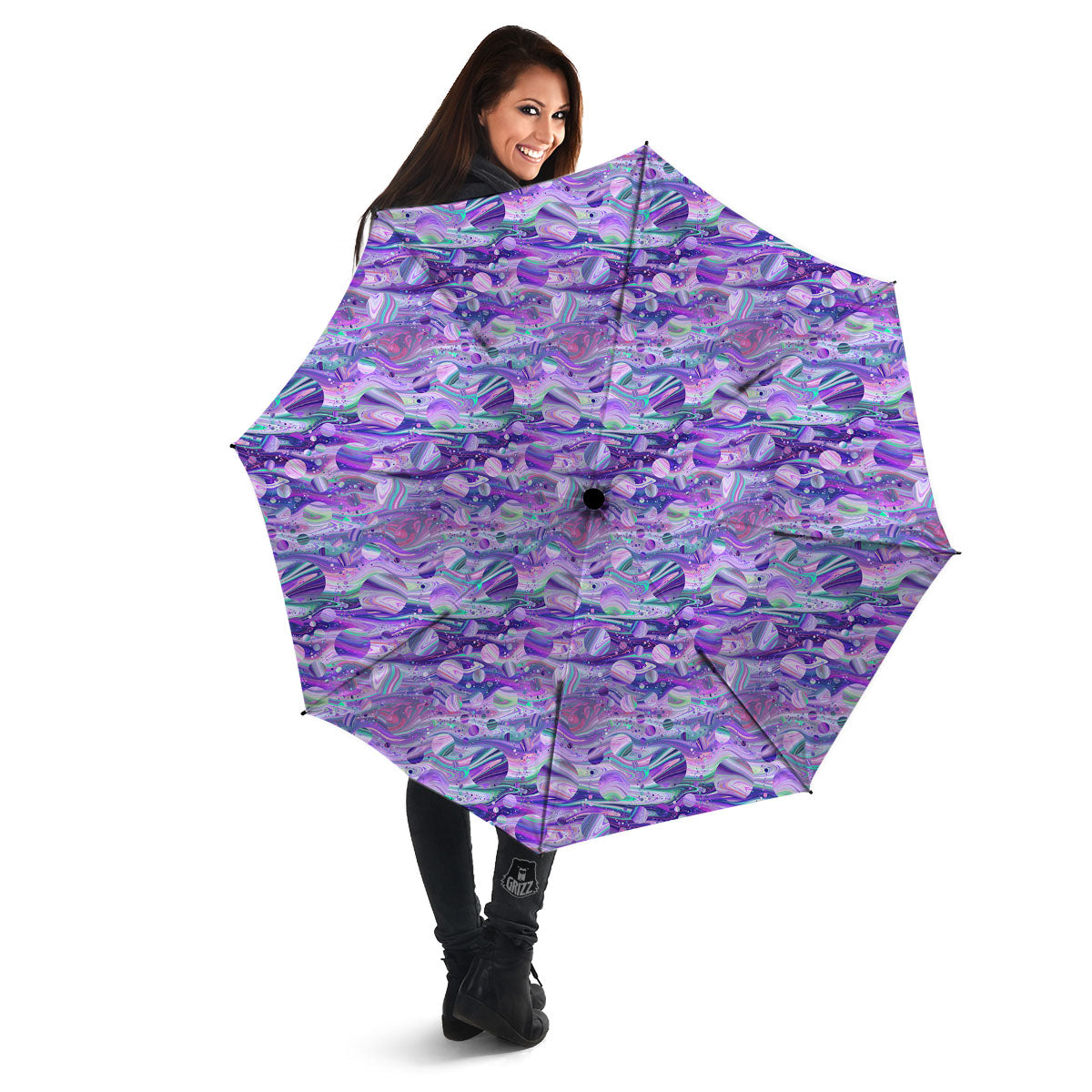 Planets Fantasy Print Pattern Umbrella-grizzshop