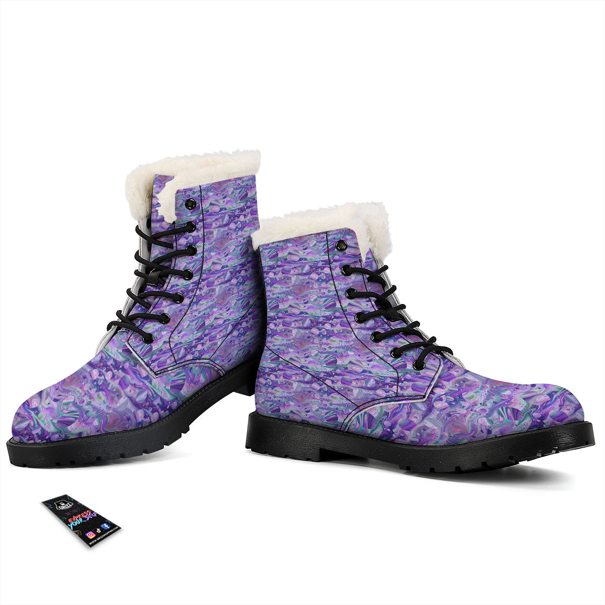 Planets Fantasy Print Pattern Winter Boots-grizzshop
